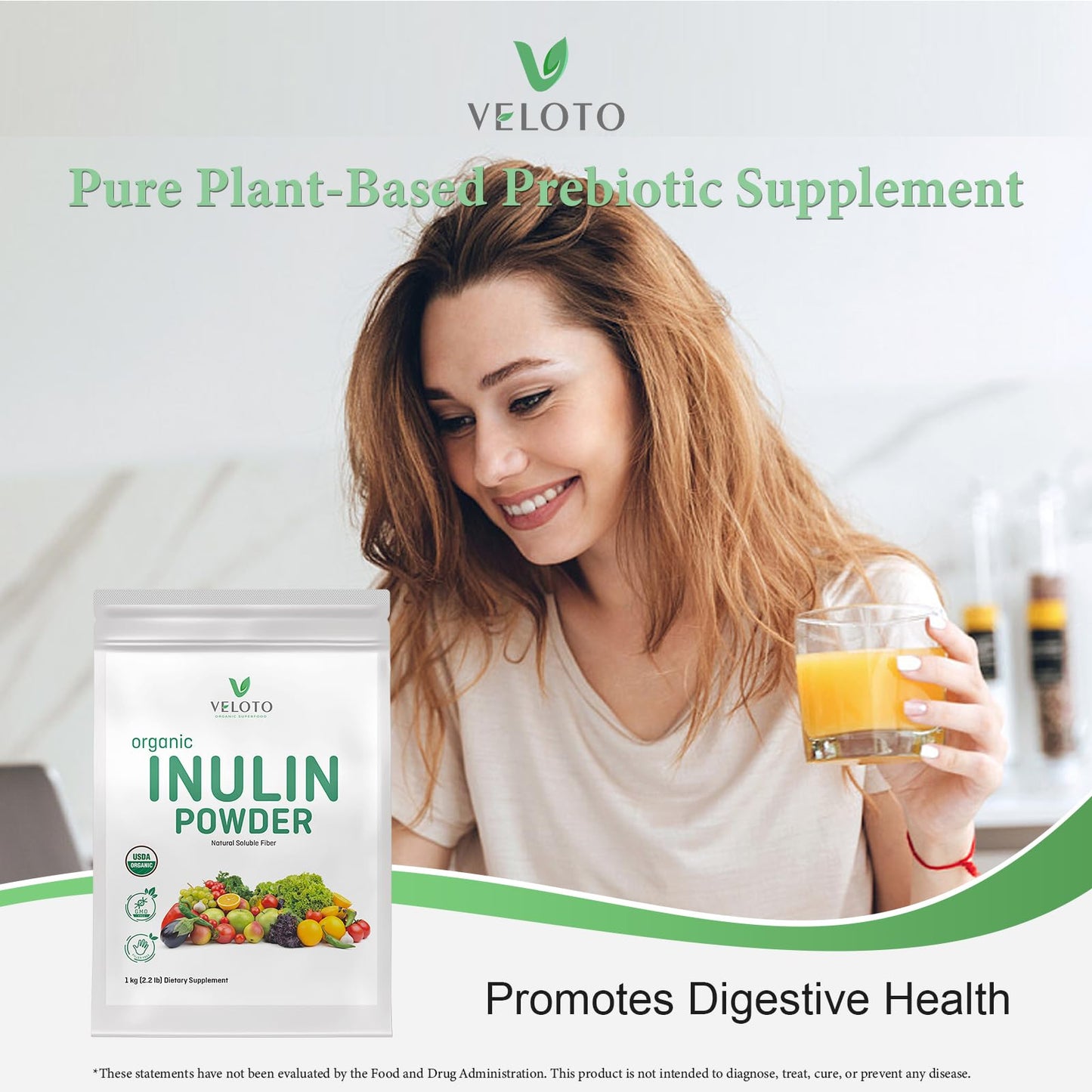 VELOTO Organic Inulin Powder 35