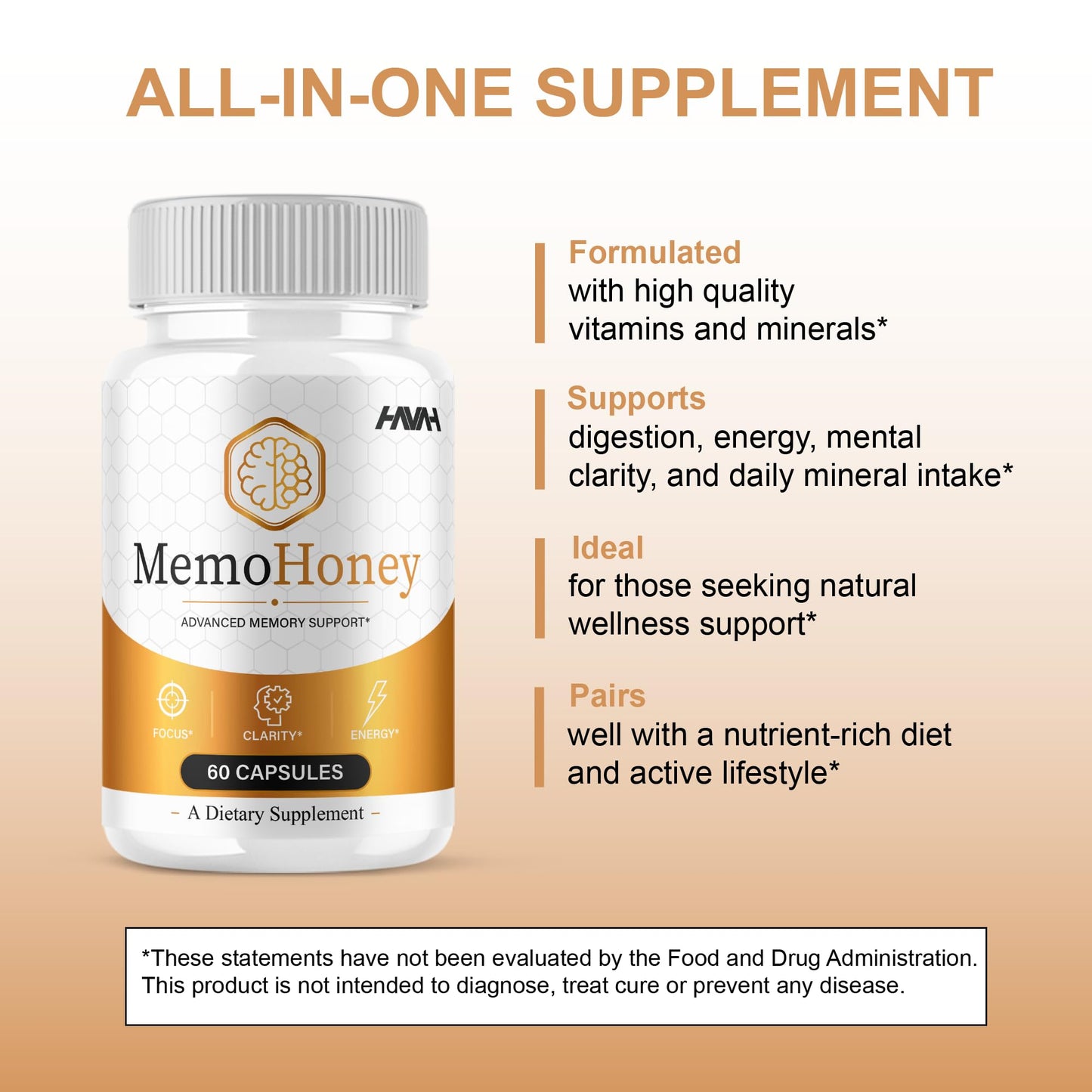 Havah Memo Honey Capsules 60 Capsules