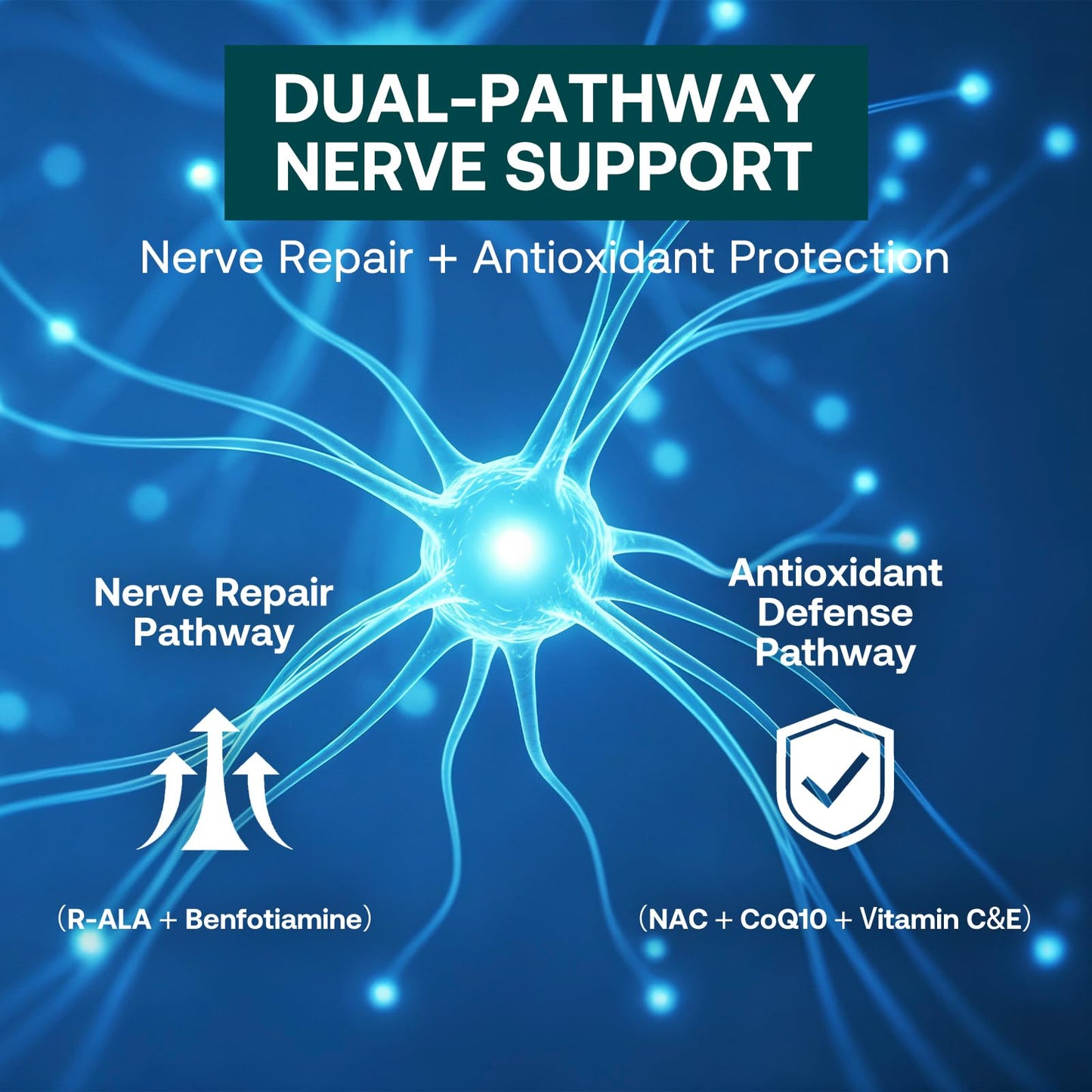 CFILIHTC Neuropathy Support Nerve Supplement – Advanced R-Alpha Lipoic Acid with Benfotiamine, NAC & B-Complex for Nerve Health, Antioxidant & Cellular Energy, Vegan, 120 Softgels