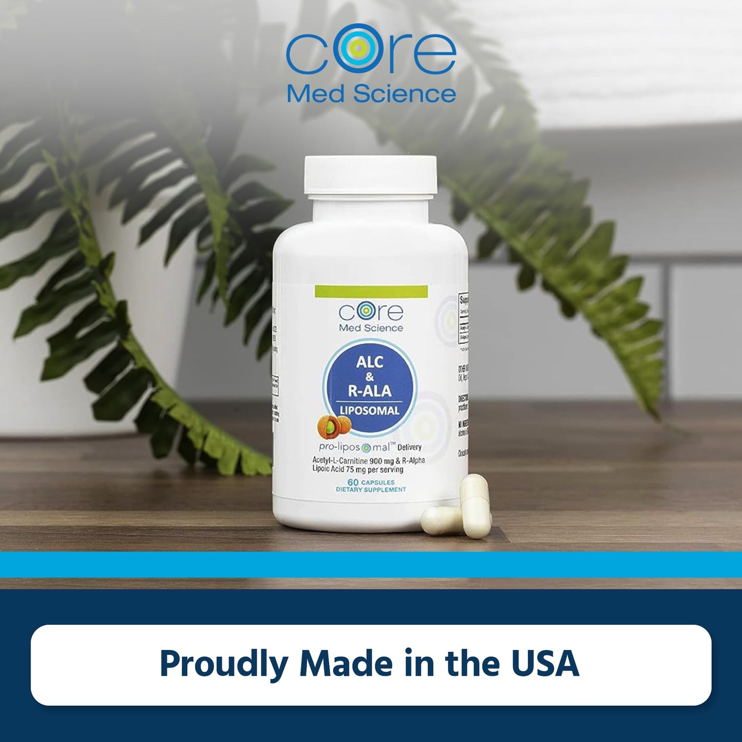 Core Med Science Liposomal ALC & R-ALA Supplement Capsules, 60 Count