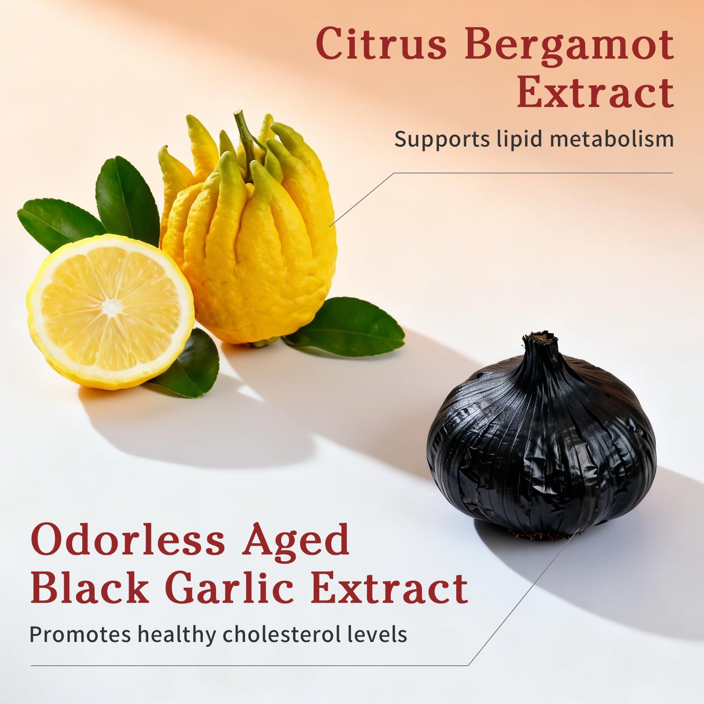 B BEWORTHS Aged Black Garlic Extract & Citrus Bergamot Capsules, 120 Count