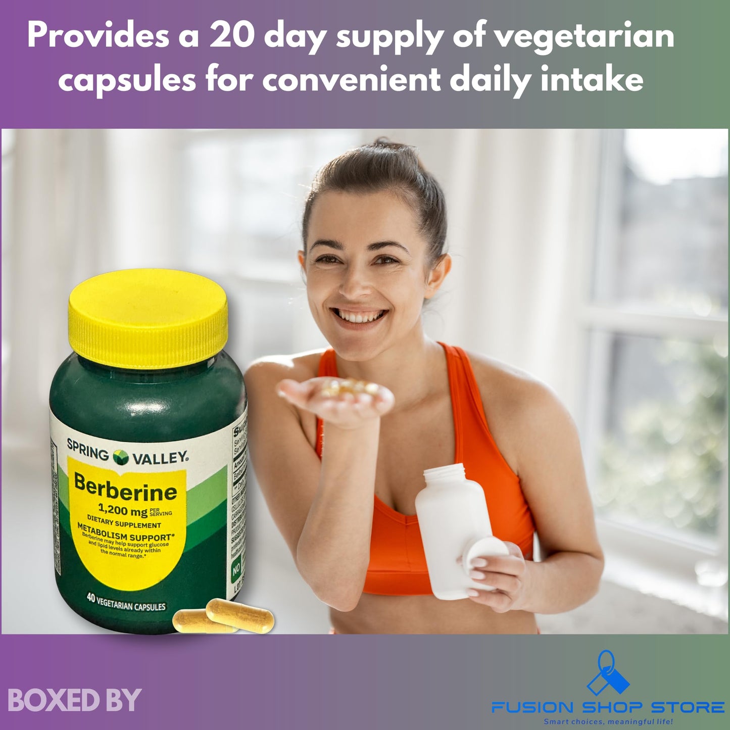 FUSION SHOP STORE Berberine Metabolism Support Capsules 40