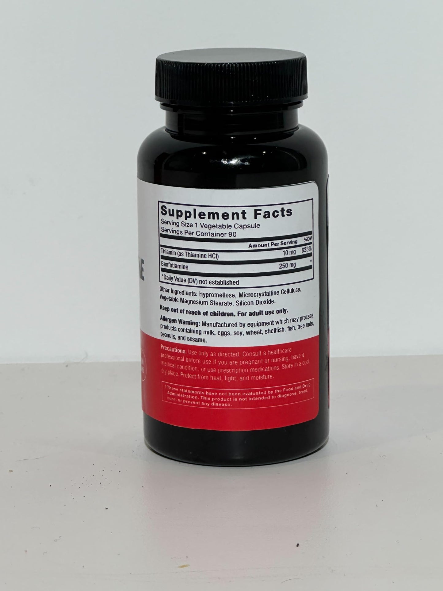 Force Factor Benfotiamine Plus Thiamine Supplement Capsule 90 Count