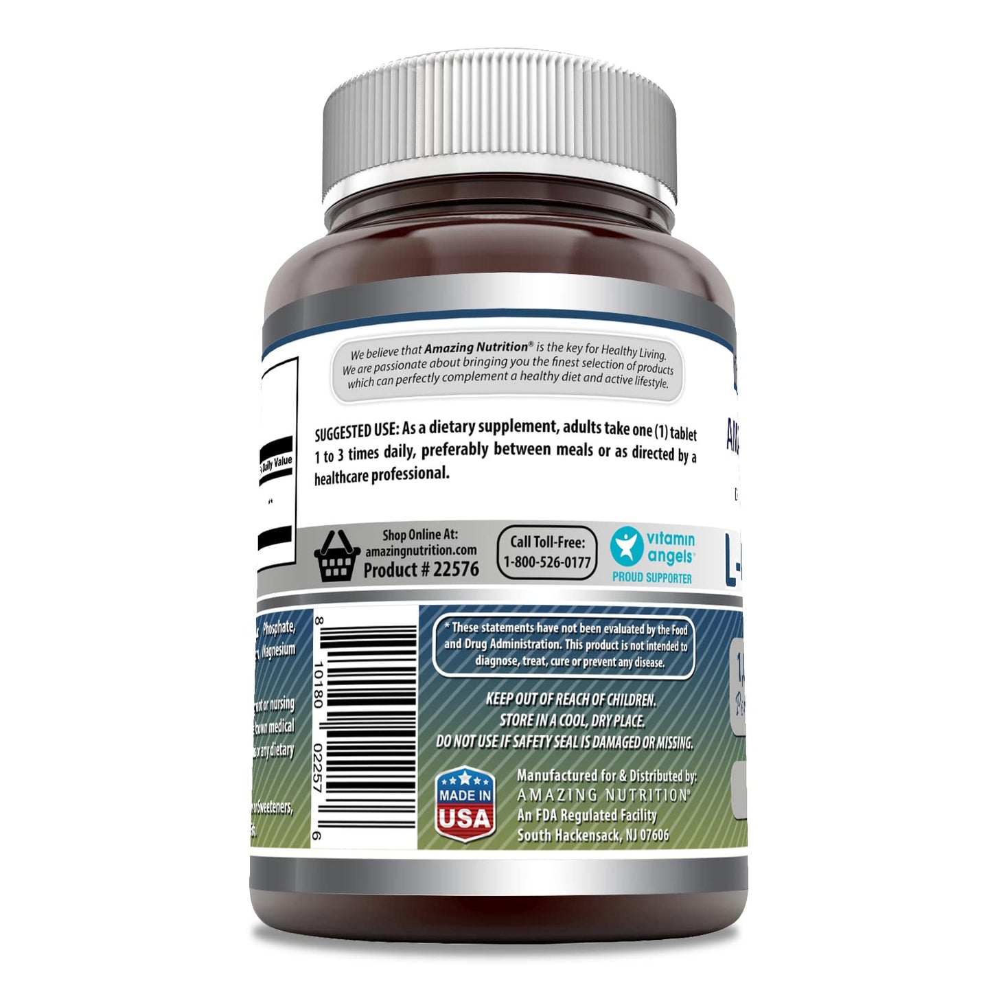 Amazing Nutrition L-Glutamine Supplement 240 Tablets