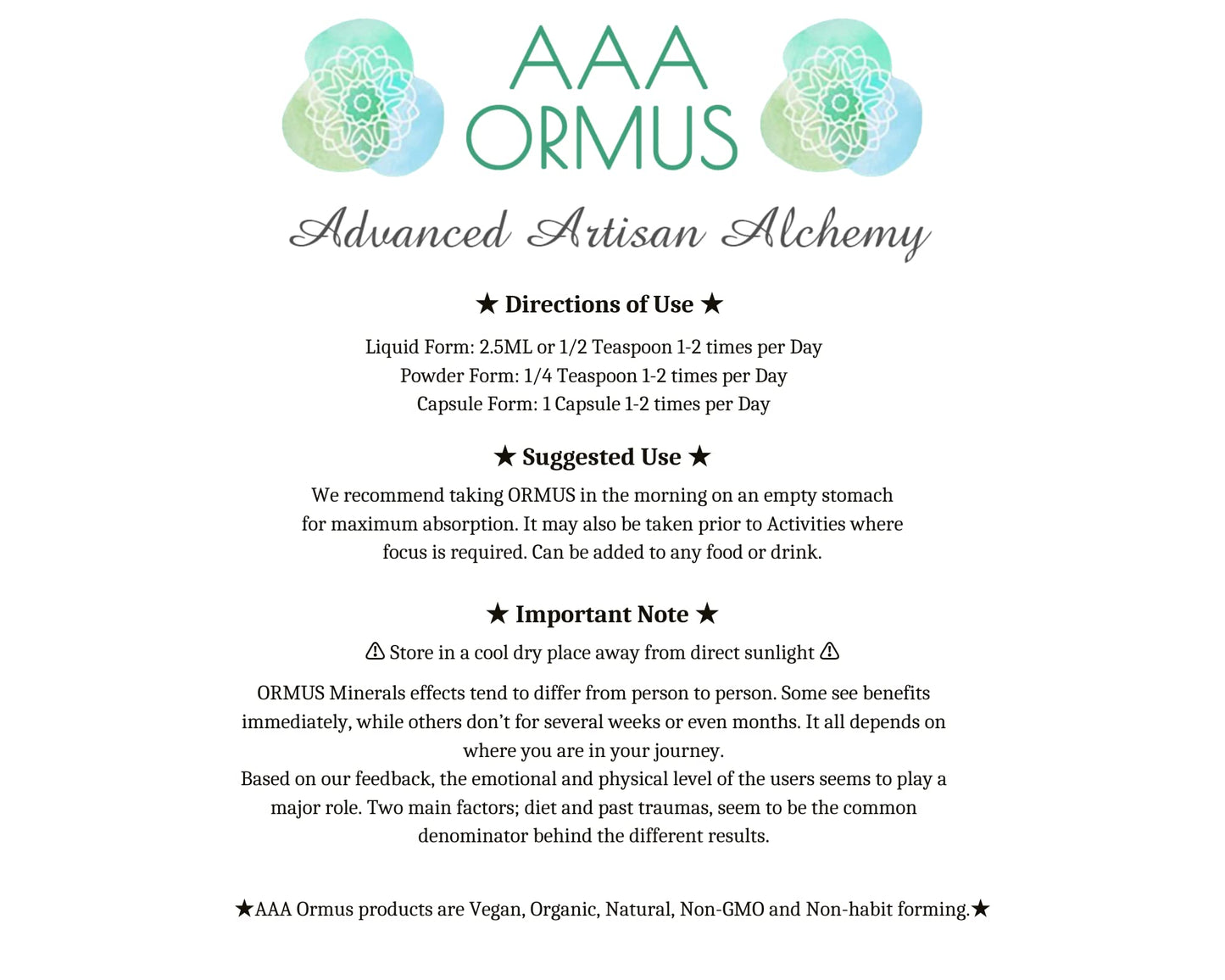 AAA Ormus ORMUS Gold Capsules 40 Count