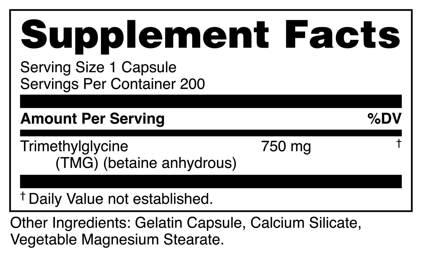 Bucked Up TMG Capsules 200 Capsules