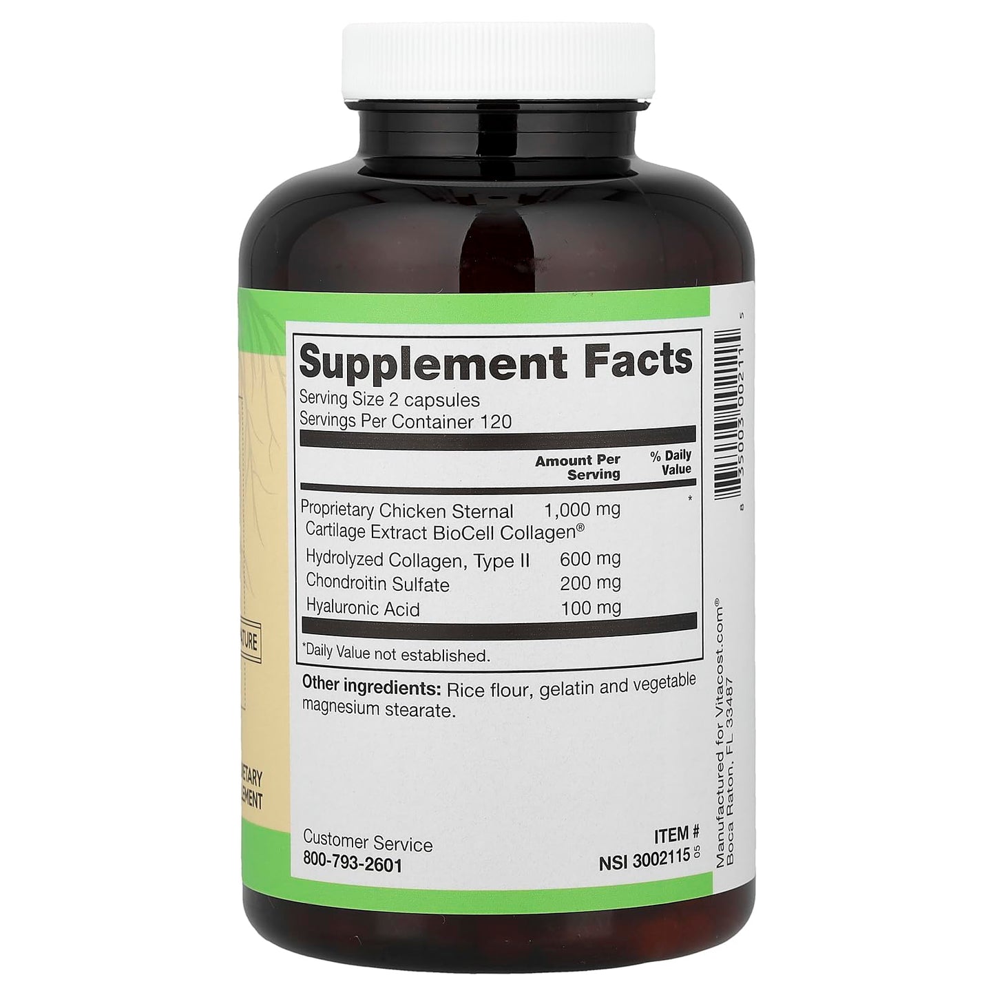 Vitacost Root2 BioCell Collagen Capsule 1 Count