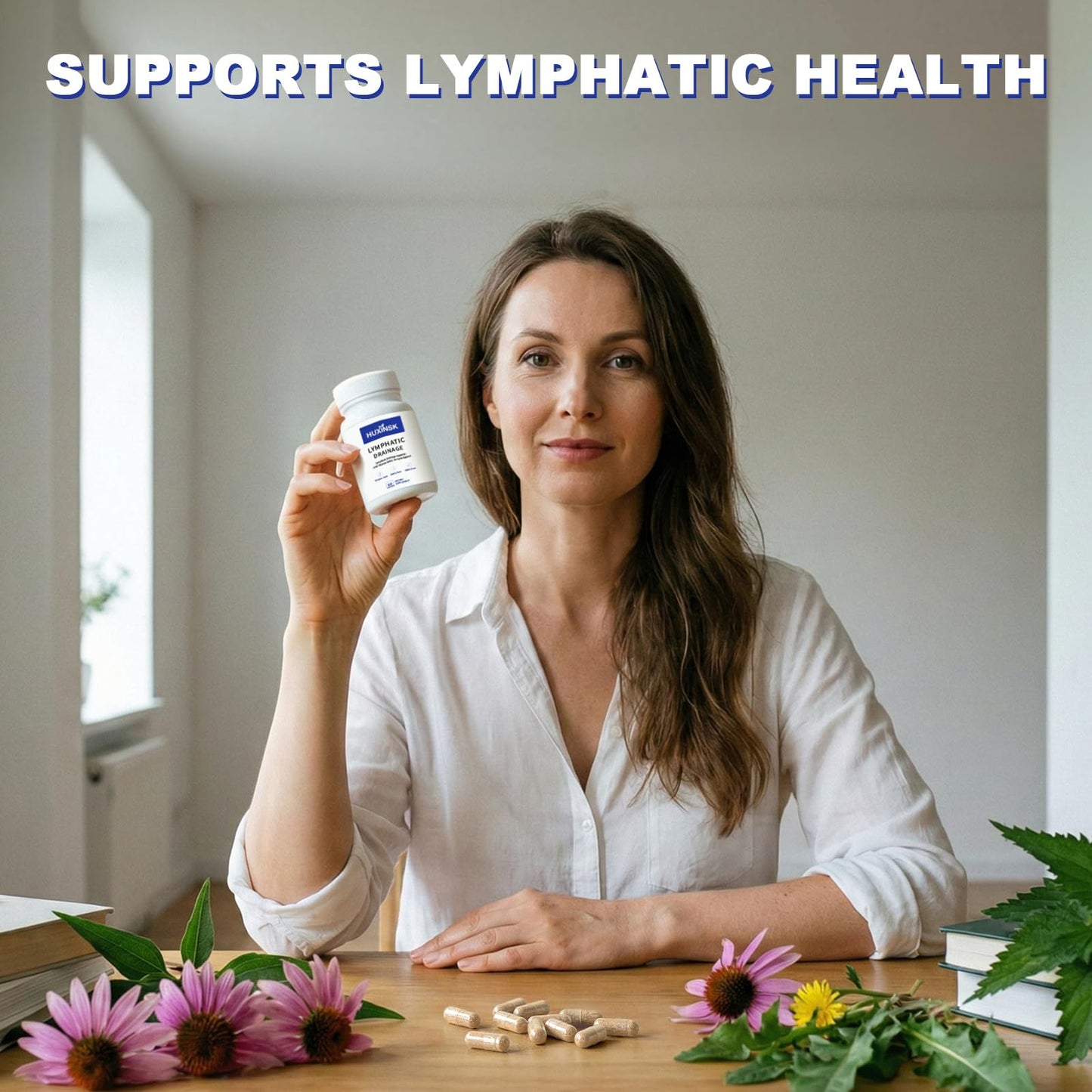 HUXINSK Lymphatic Drainage Capsules, 60 Capsules