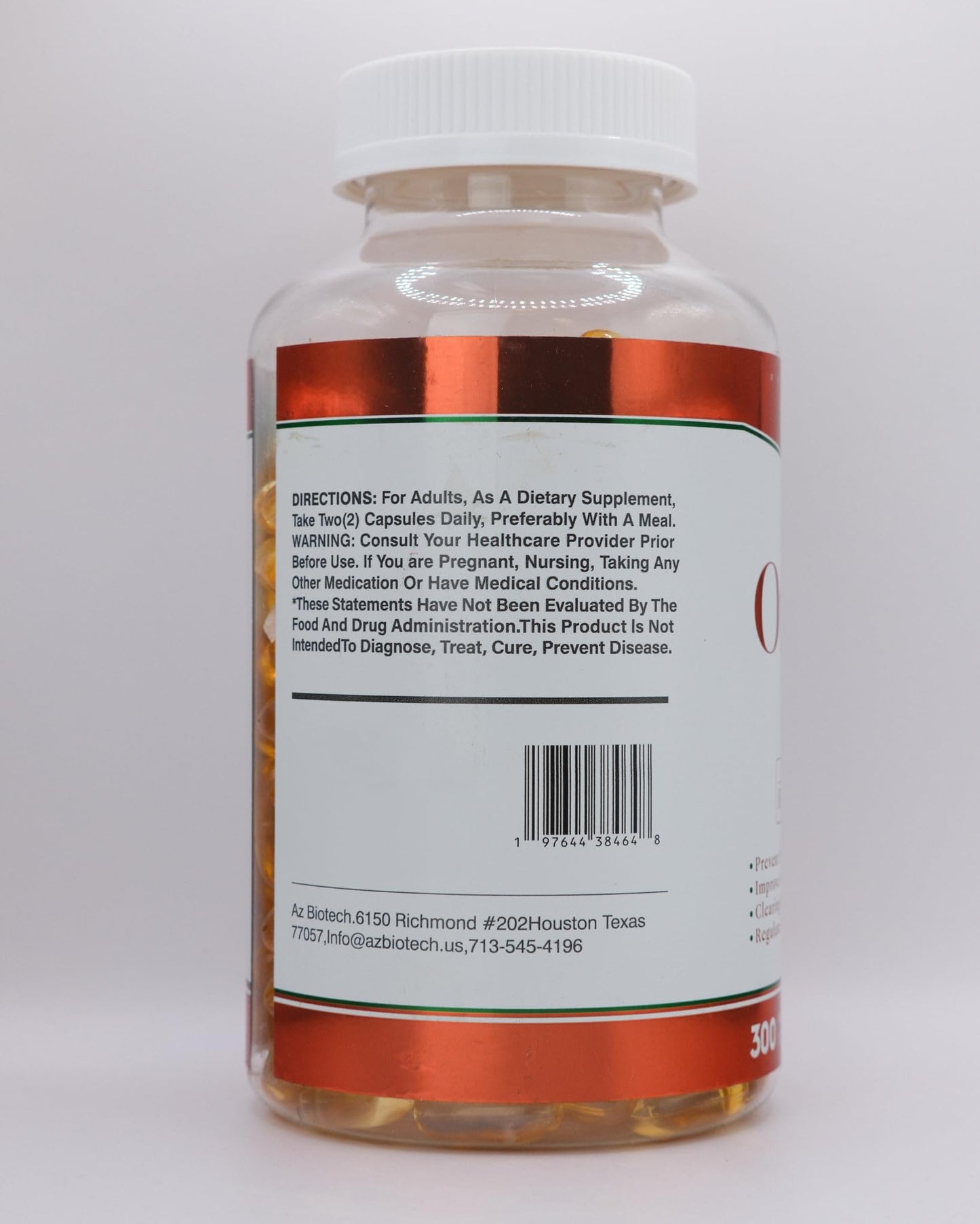 AZ BIOTECH Omega 3 Deep Sea Fish Oil Capsule, 2000mg Fish Oil Concentrate Per Serving, EPA 360mg DHA 240mg, 300 Capsules