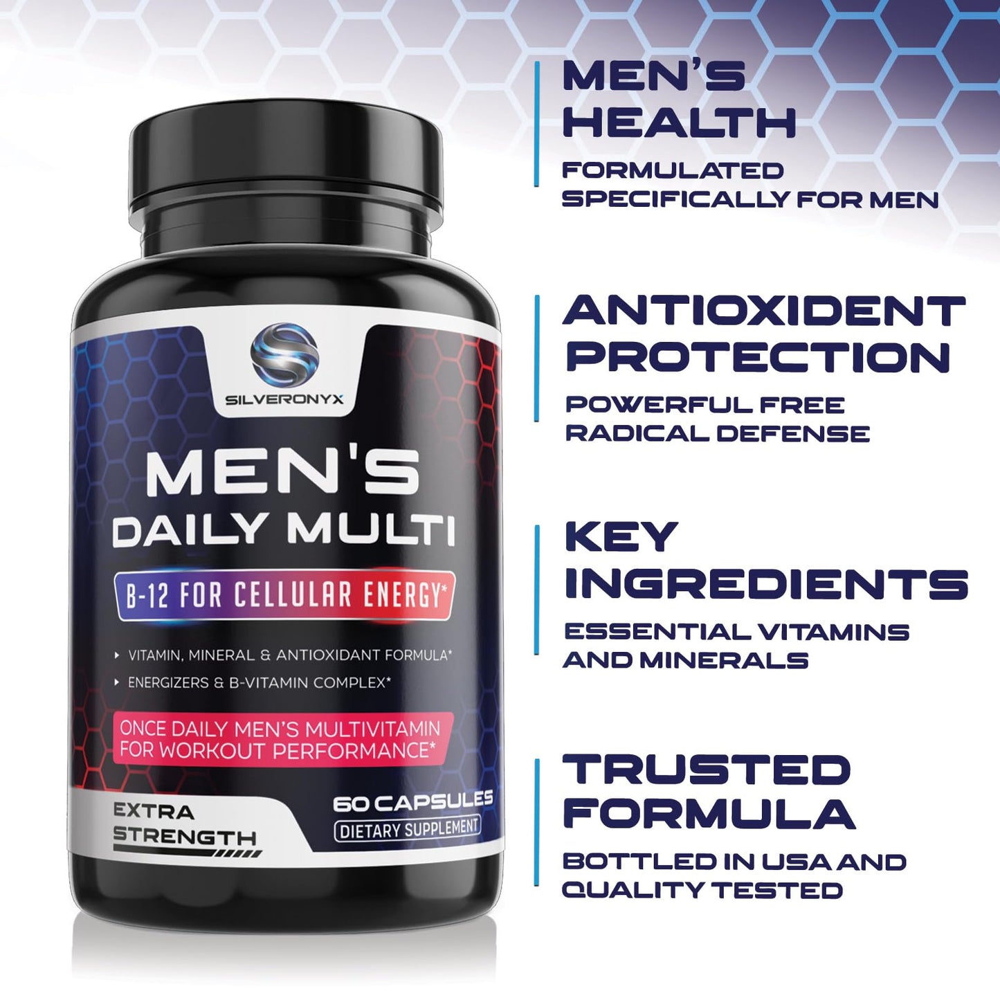 SILVERONYX Multivitamin for Men Capsule, 60 Count