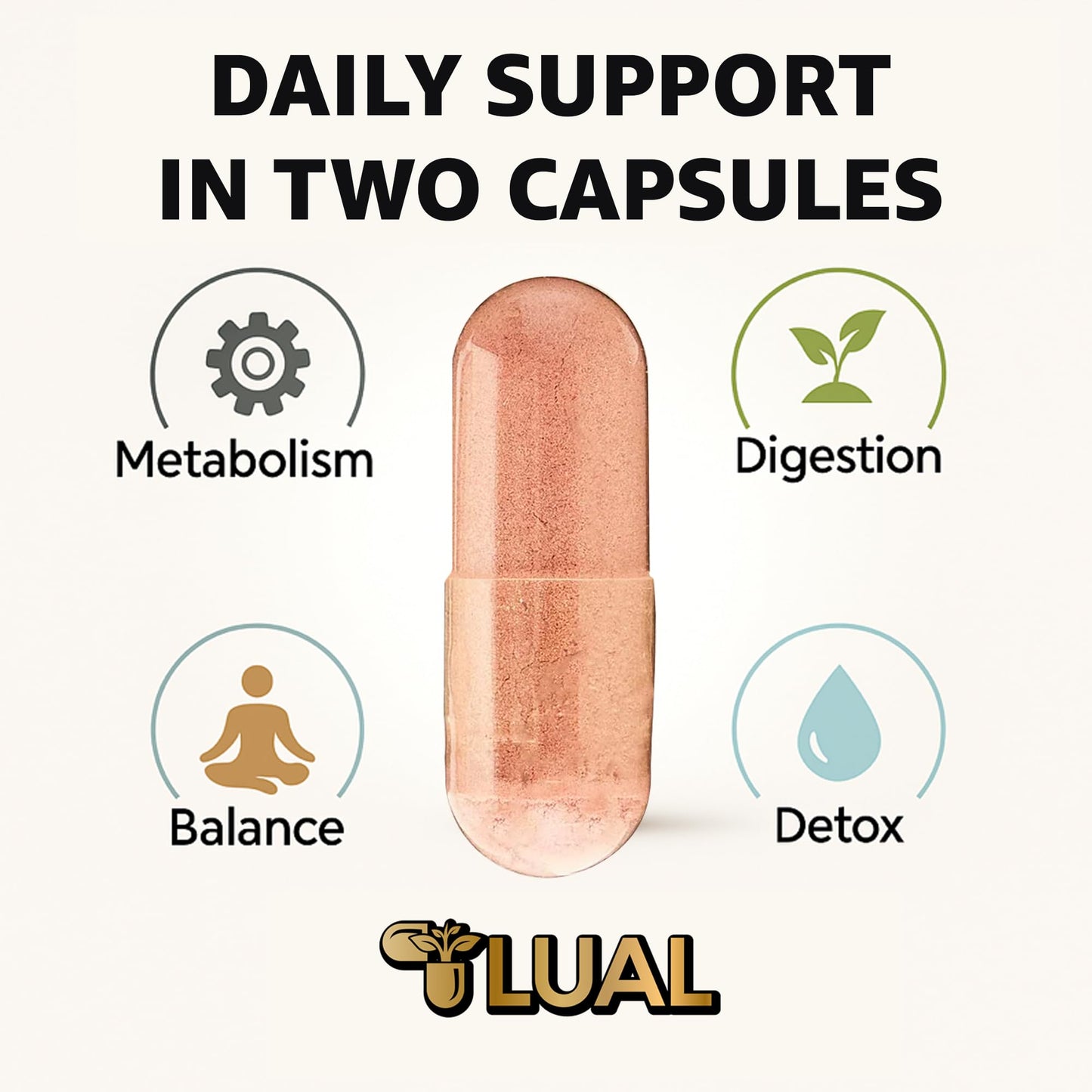 LUAL Cinnamon Supplement 1000mg Capsules, 400 Count