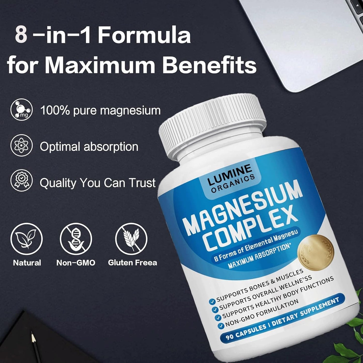 Lumine Organic Magnesium Complex Capsule 90 Capsules