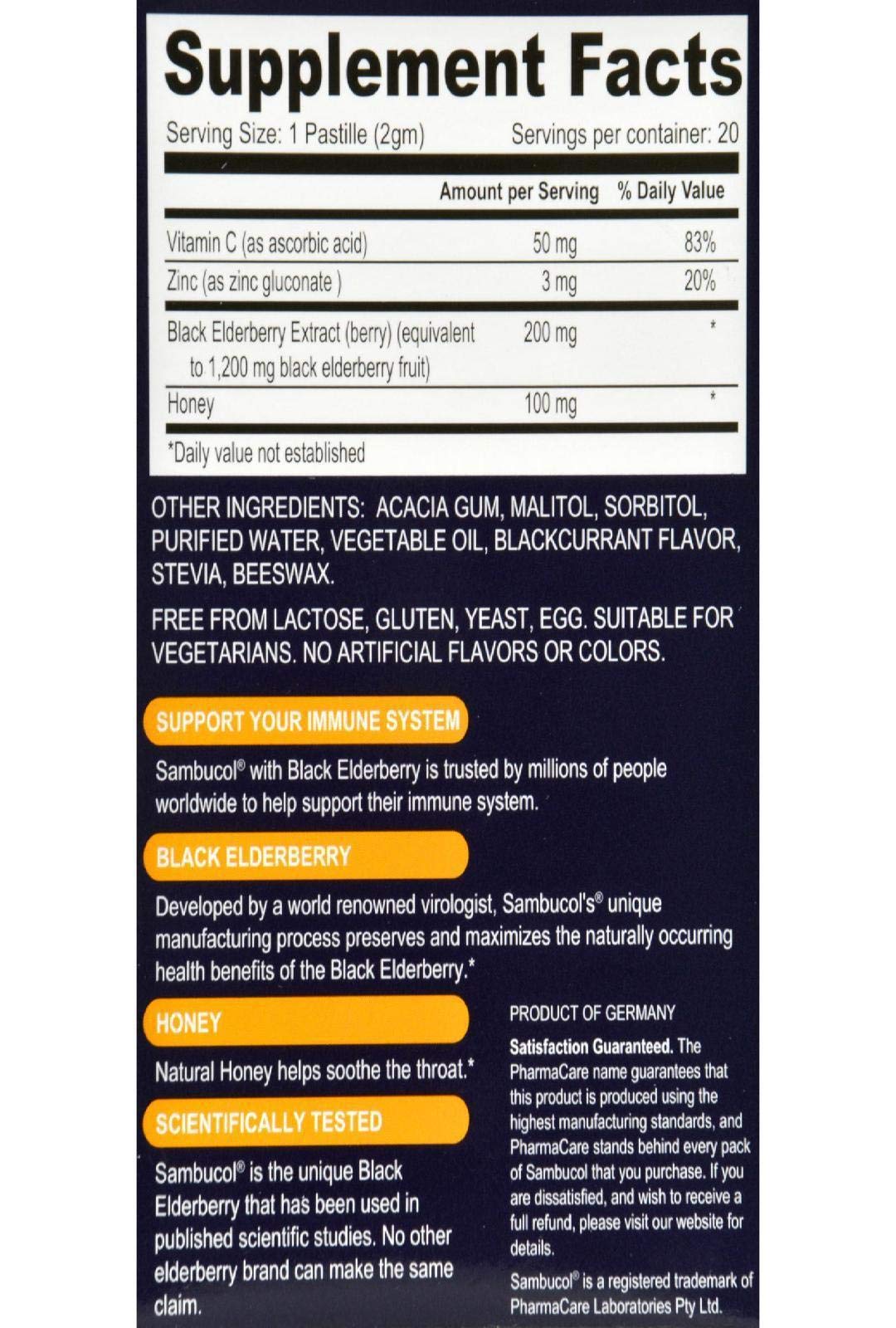 Sambucol Black Elderberry Tablets 1 Tablet