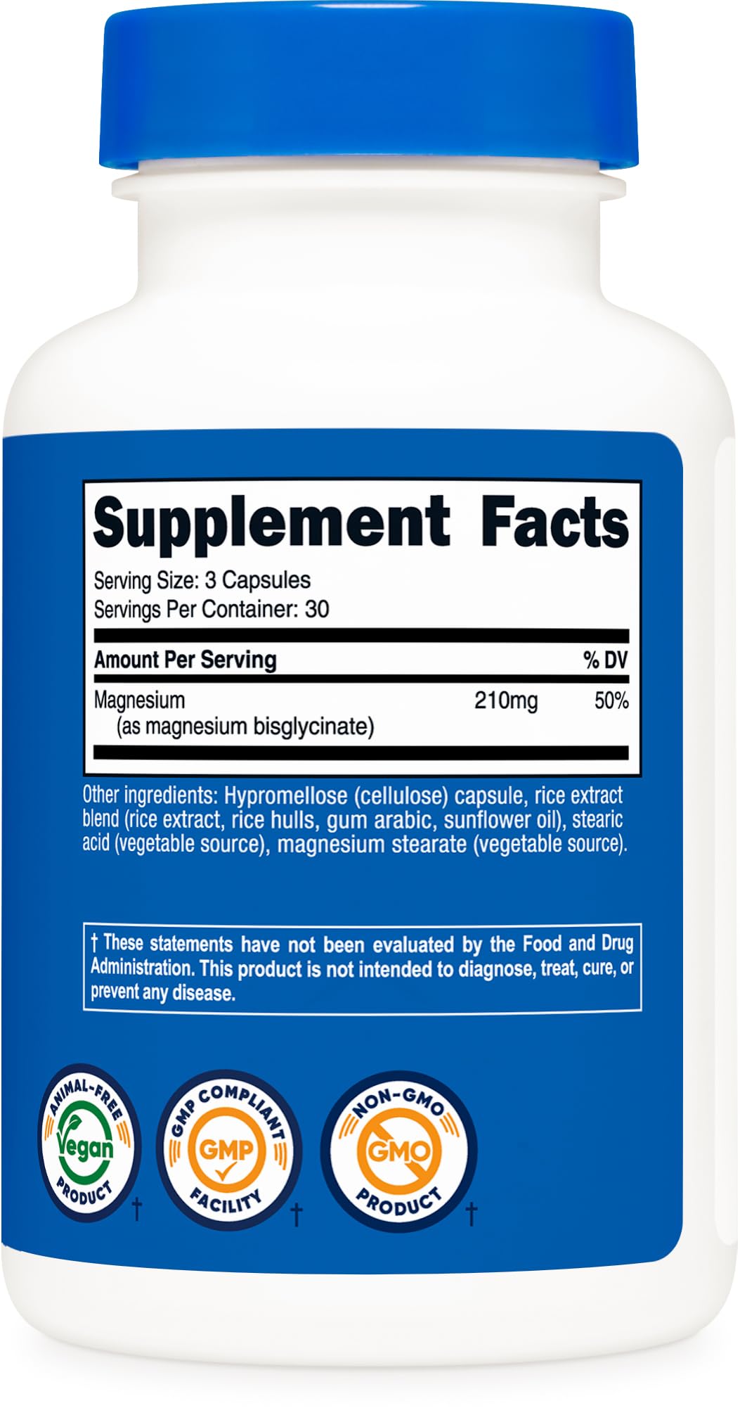 Nutricost Magnesium Glycinate Capsules, 90 Count