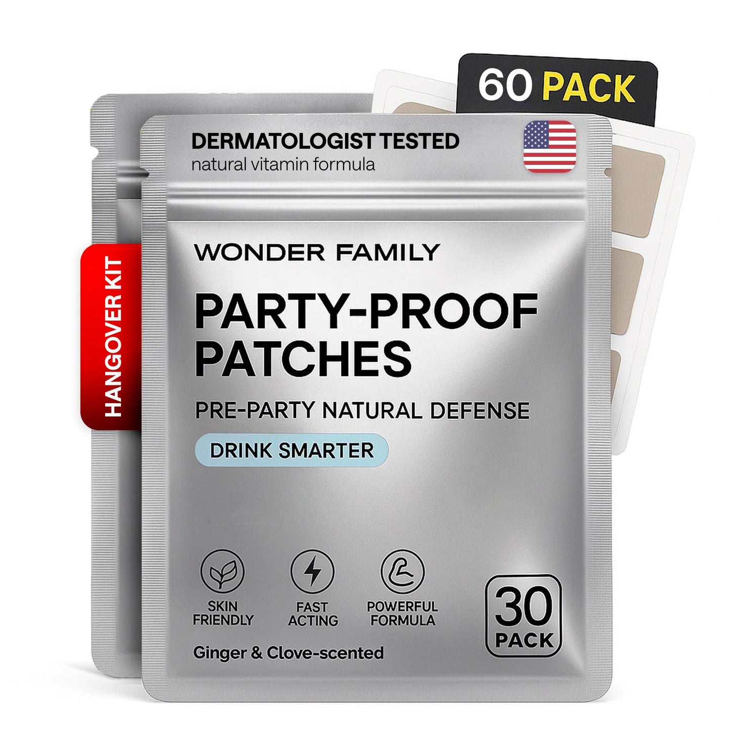 WONDER FAMILY Recovery Patches for Women & Men Chewables 30 Count