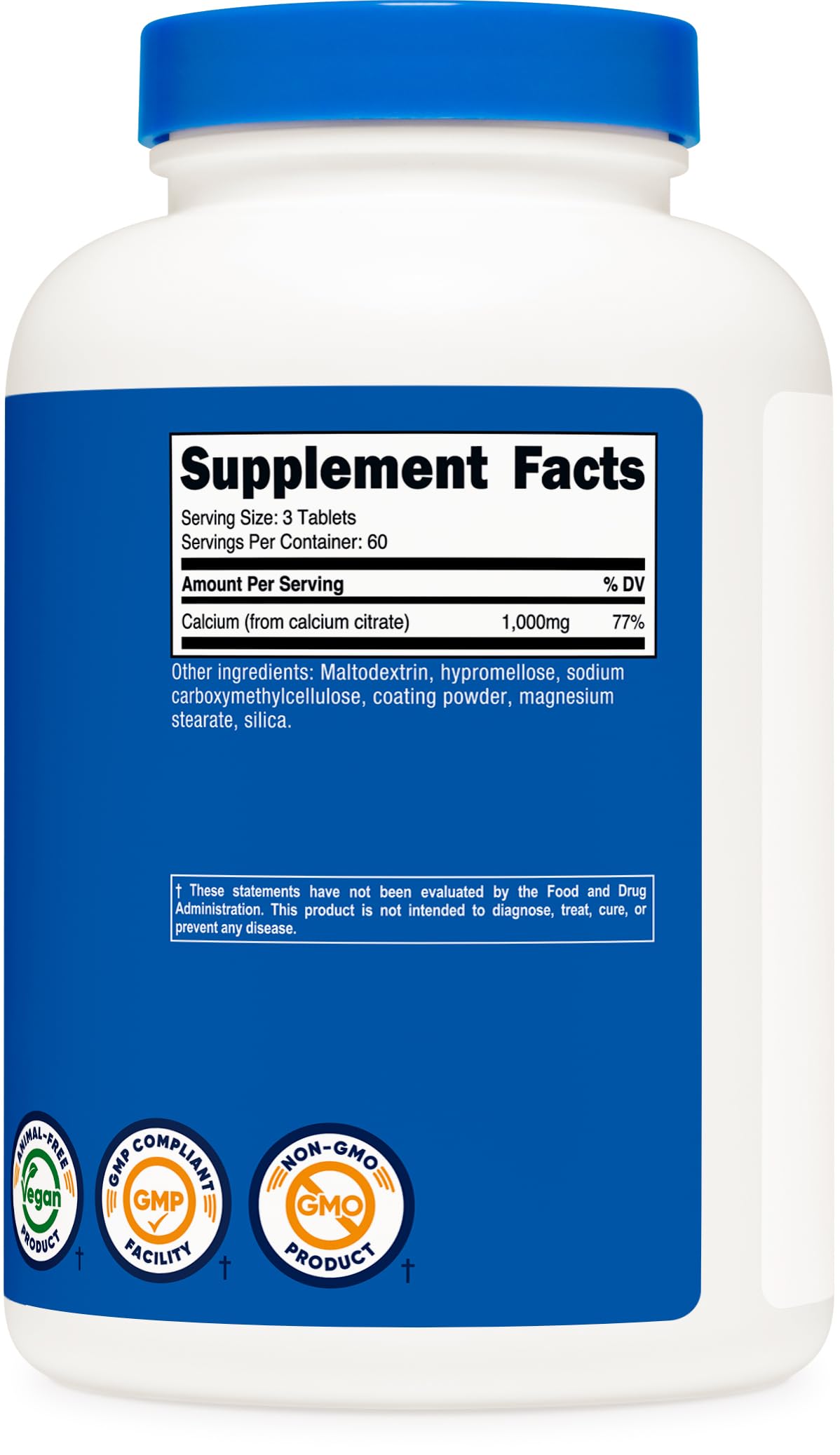 Nutricost Calcium Citrate (1,000mg) 180 Capsules