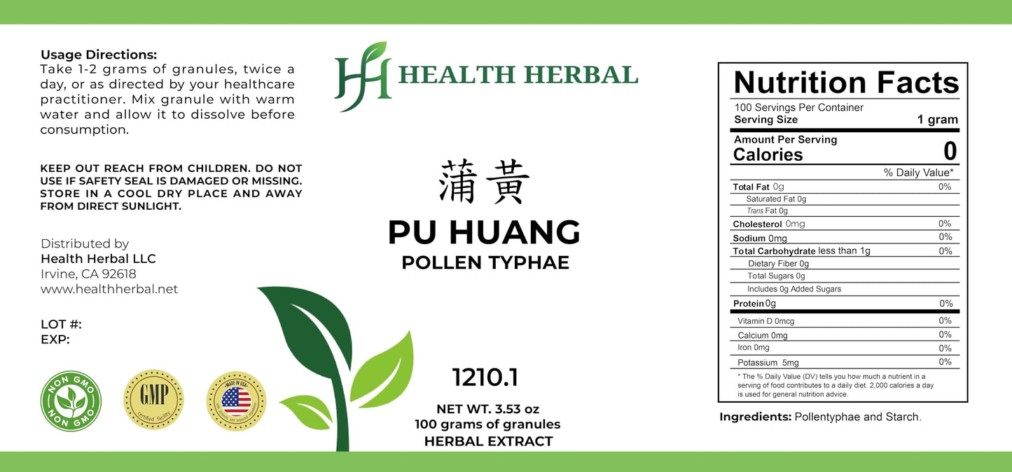Health Herbal Pu Huang/Cattail Pollen Powder, 3.53 oz