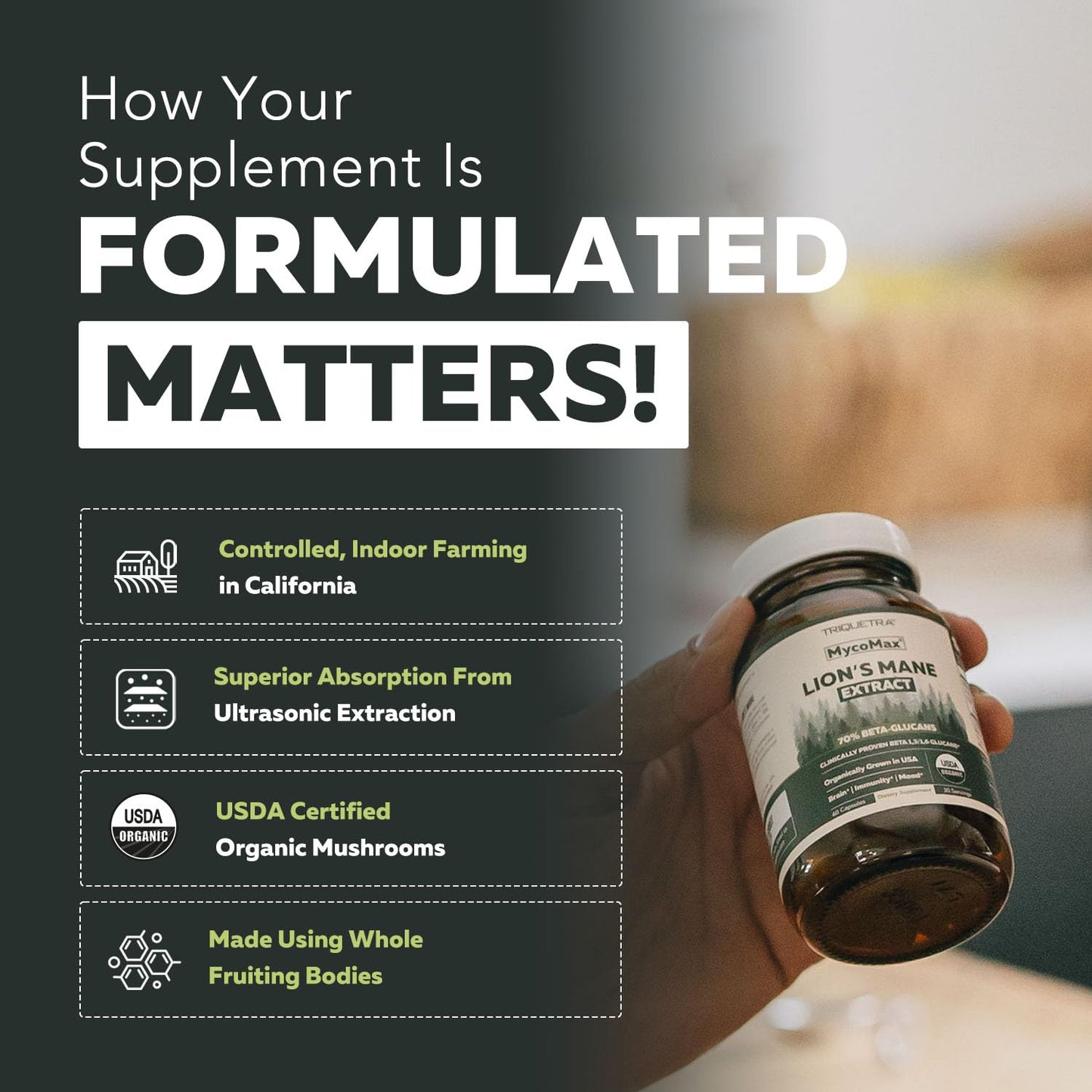 Triquetra Health MycoMax Lions Mane Supplement 60 Capsules