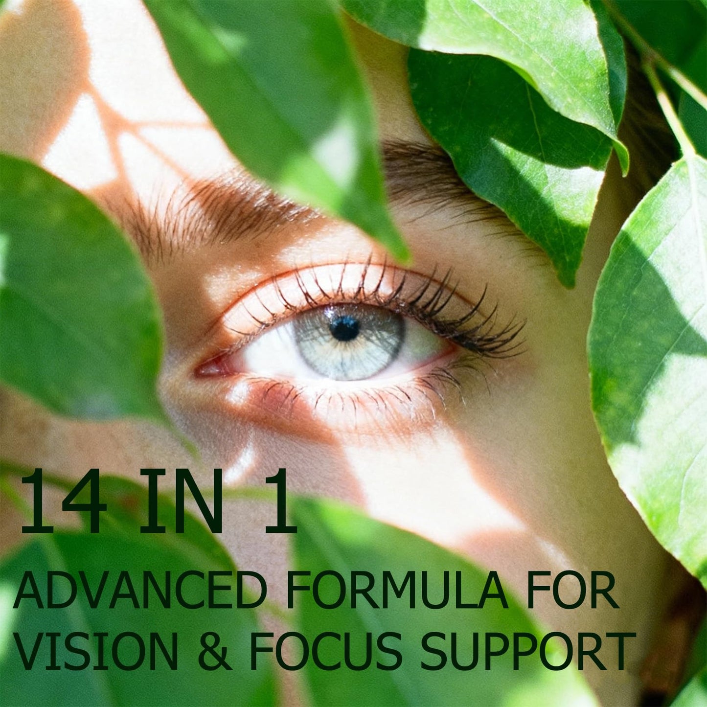 ZYGCDZ 14-in-1 Advanced Eye Vitamin Supplement with Lutein, Zeaxanthin, Bilberry Extract & Zinc for Adults - Supports Vision, Macula & Blue Light Protection, 60 Capsules