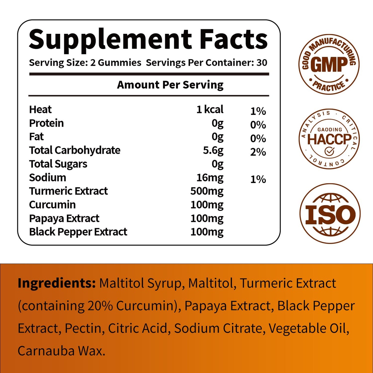 Webuff Turmeric Curcumin with Black Pepper & Ginger Gummy 60 Count
