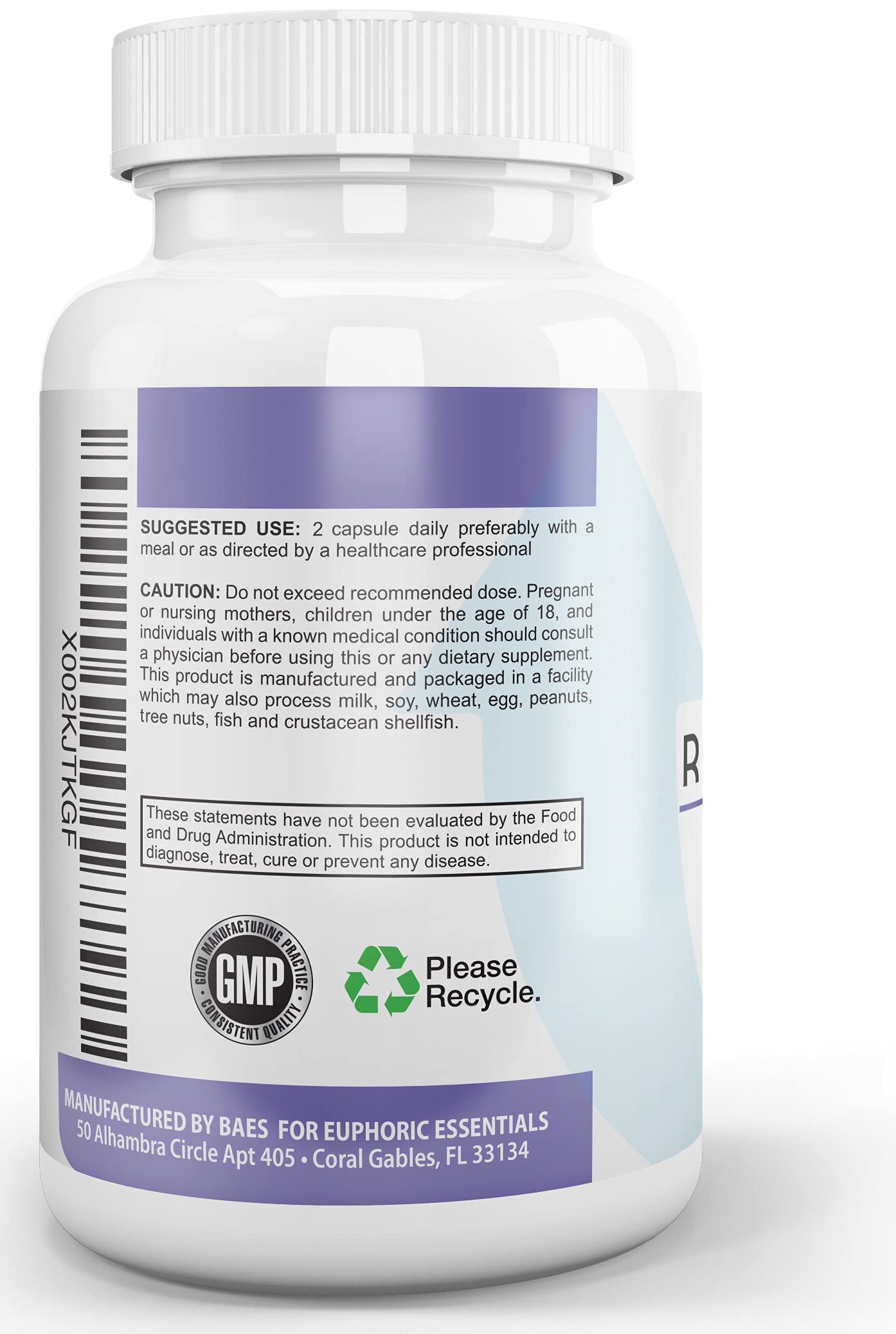 RECOVER Alcohol Craving Support Capsule, 60 Capsules