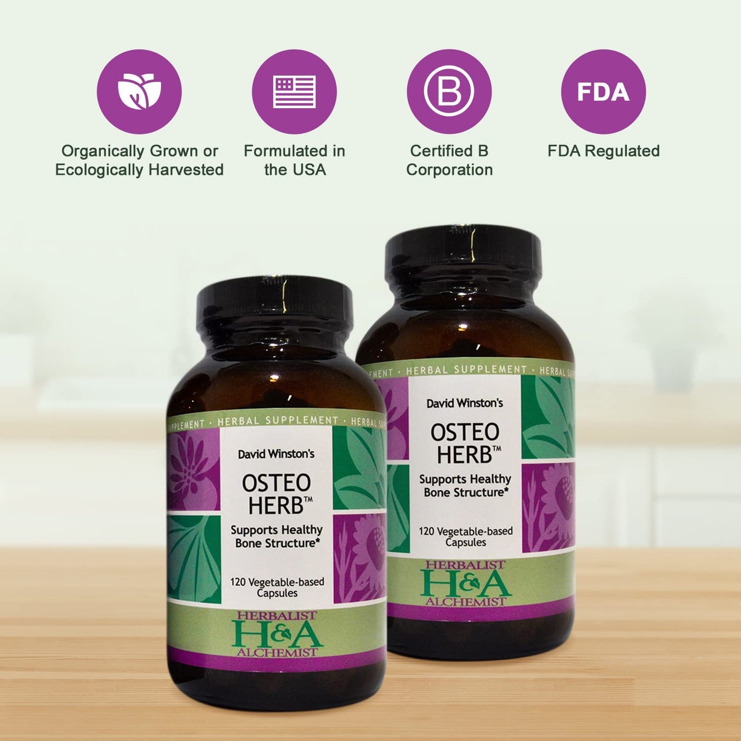 Herbalist & Alchemist David Winston's Osteo Herb Capsules, 240 Count