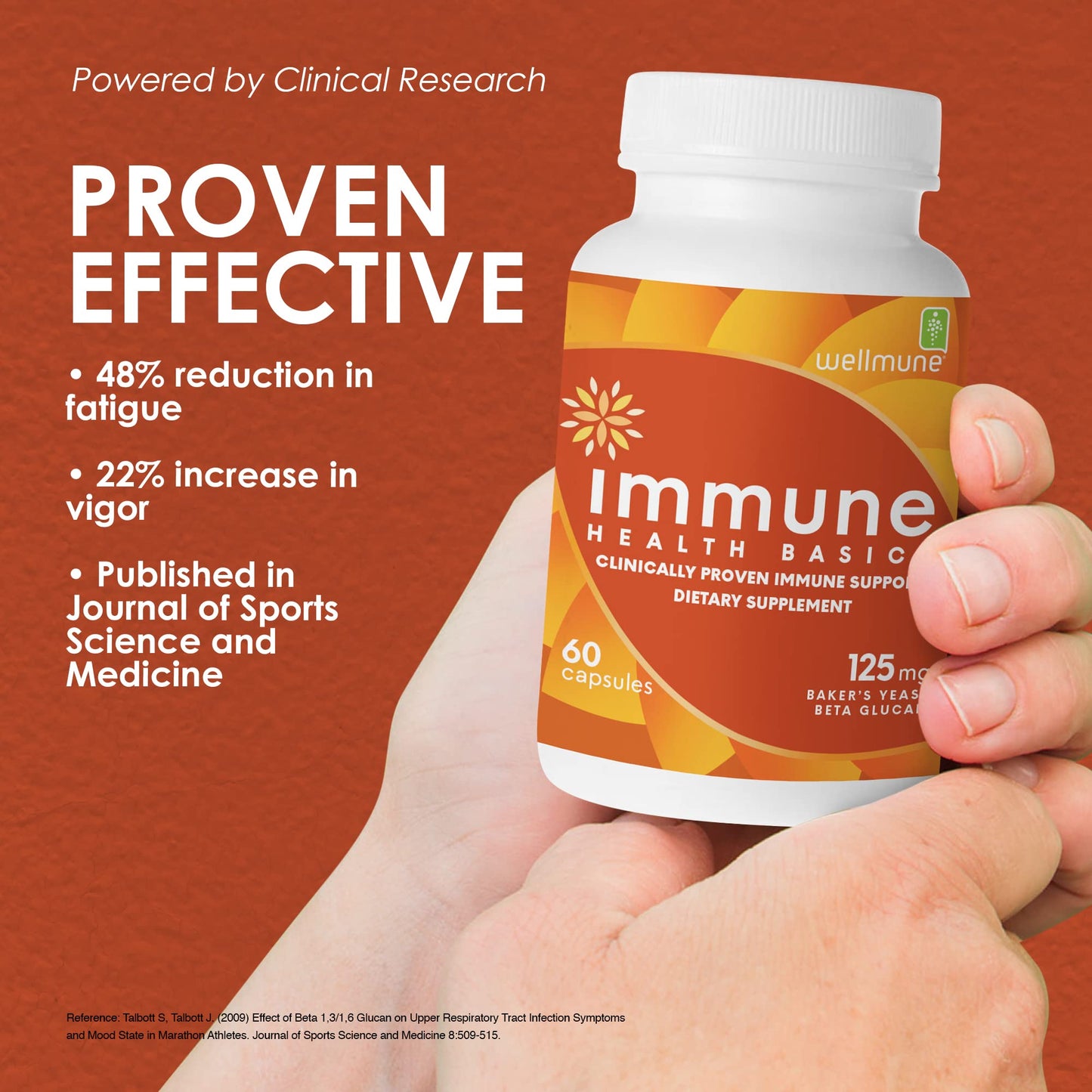 Immune Health Basics Ultra Strength Immunity - Clinically Proven Immune Support - Wellmune Highly Purified Beta Glucan, Vegan Capsules, 60 Count