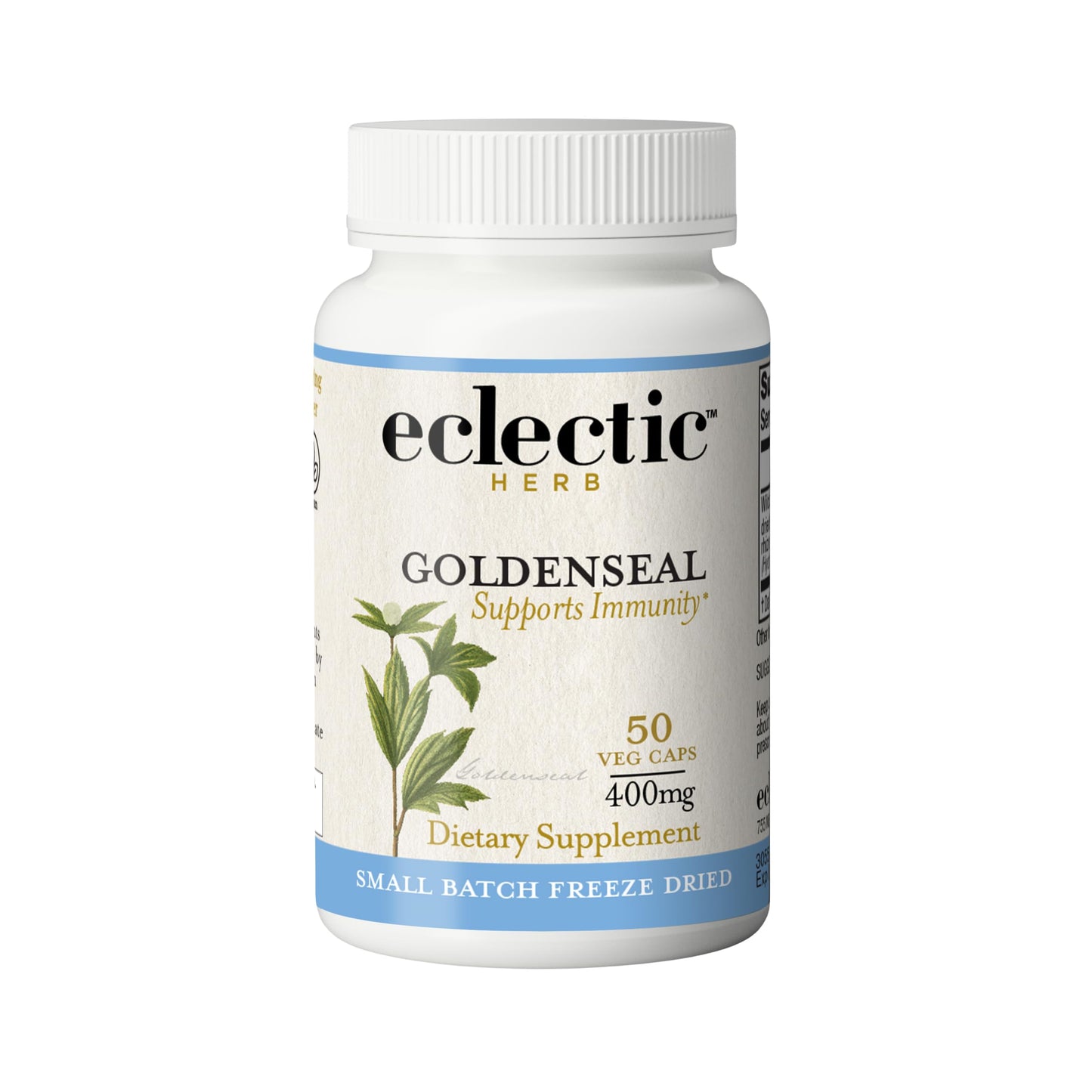 ECLECTIC INSTITUTE Raw Freeze-Dried Goldenseal Capsules 50 Capsules