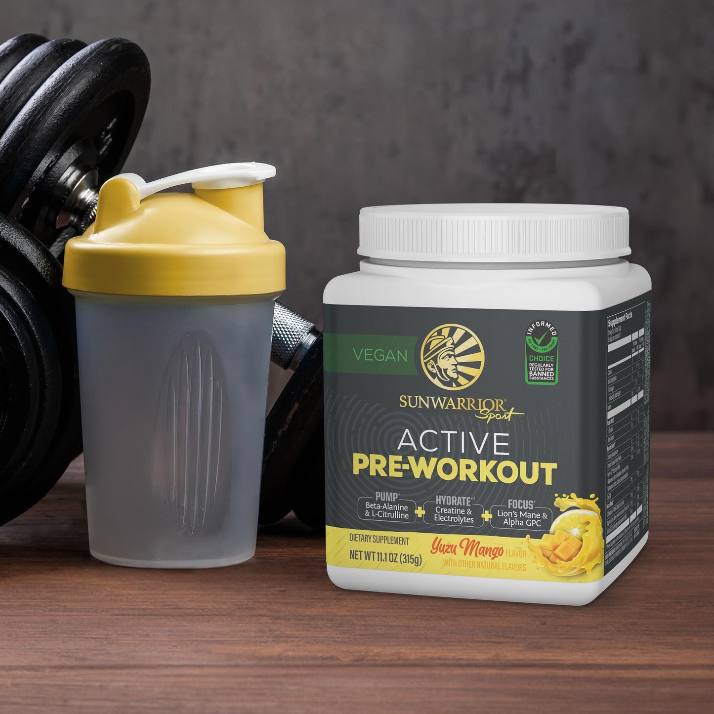 Sunwarrior Pre Workout Powder Energy Drink 11.1 Ounce