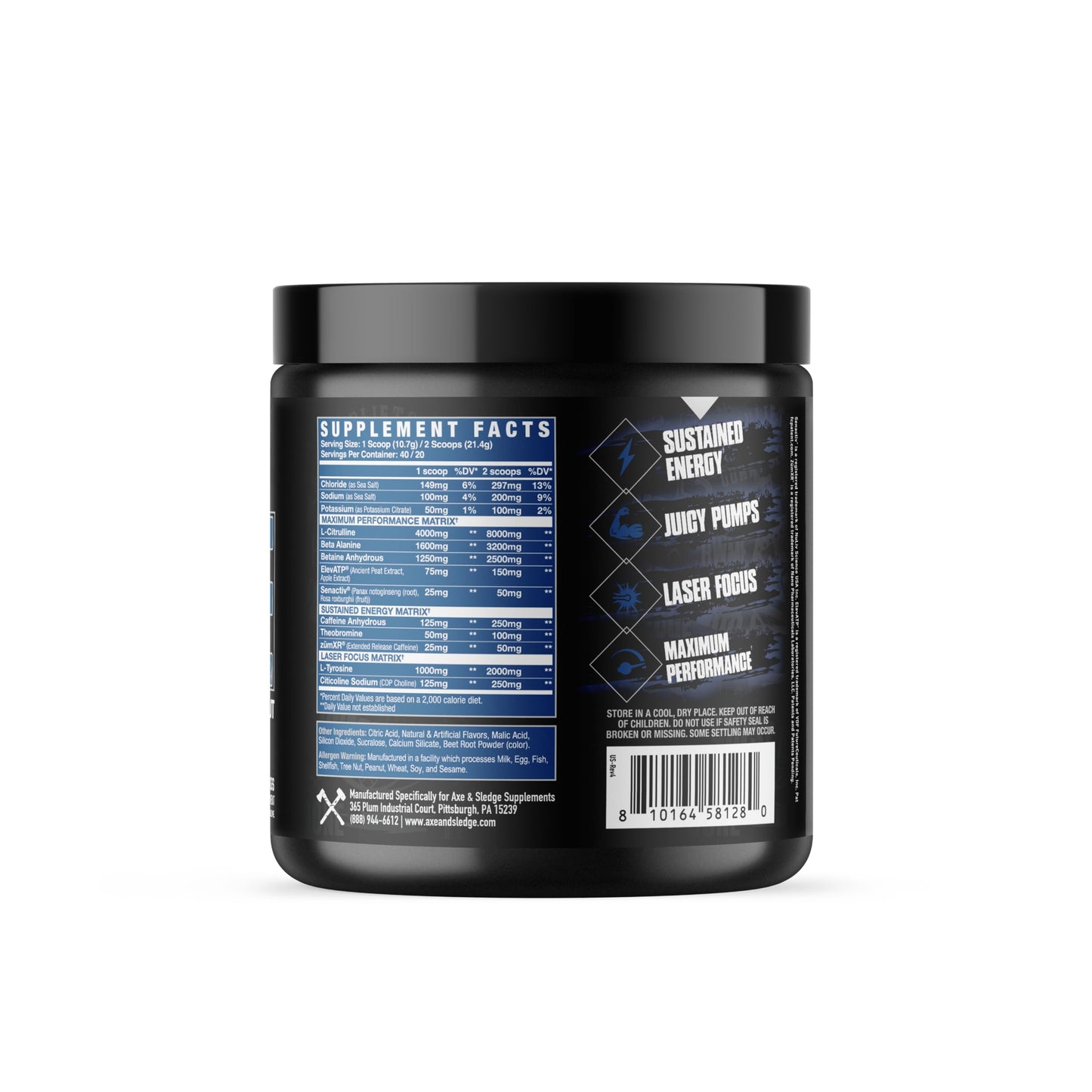 Axe & Sledge Intake All-in-One Pre-Workout Powder 0.5 oz
