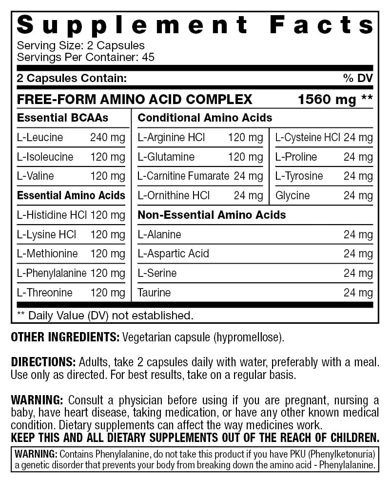 Fresh Start Amino Acid Complex Capsules, 90 Capsules