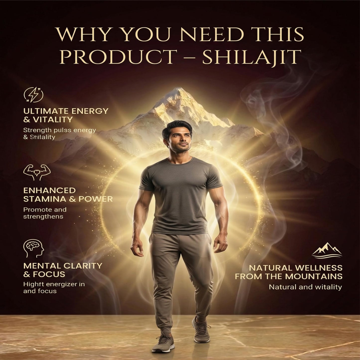 Smaart Health Dr. Pushp's Arogyam Ayurvedm Shilajit Tablets | Shilajit Extract | Herbal Ayurvedic Wellness Supplement for Energy, Vitality & Stamina Support | 60 Tablets