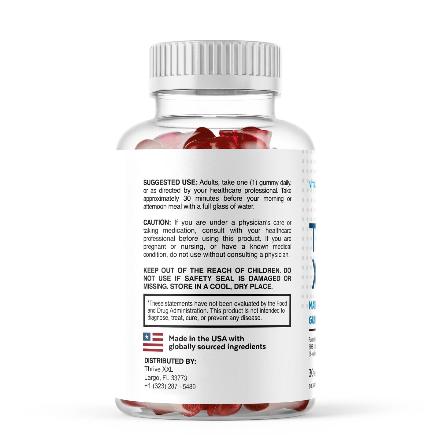 Valdivia Thrive XXL Gummies, 30 Count