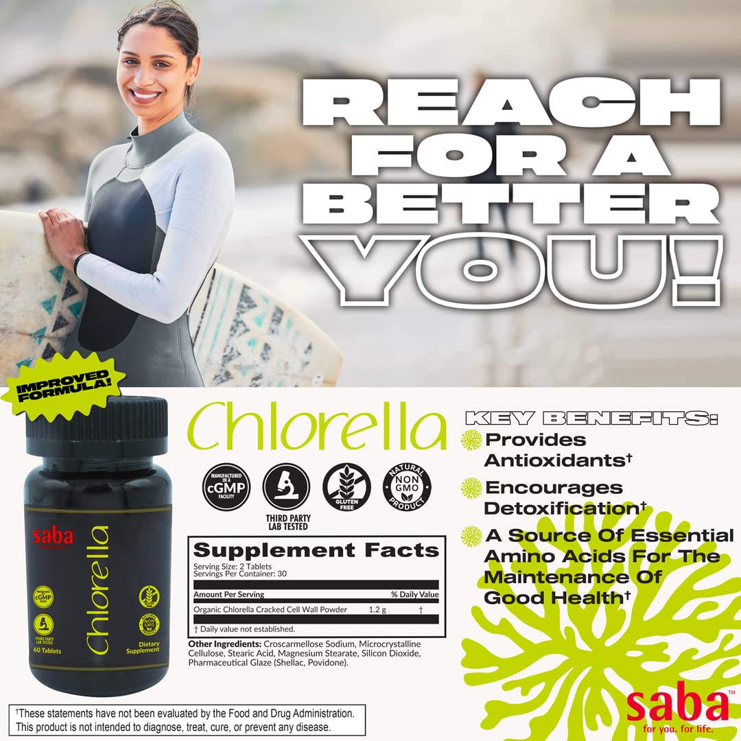 Saba Chlorella Tablets 60