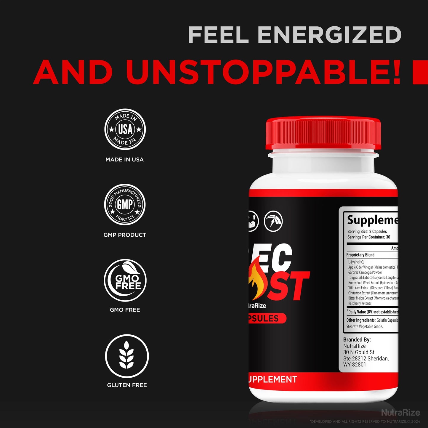 NutraRize ErecBoost 180 Capsules