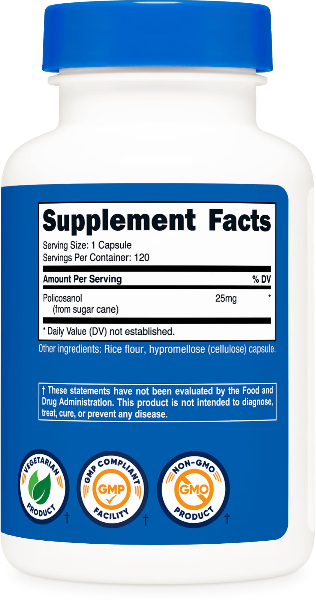 Nutricost Policosanol (25mg) 120 Capsules