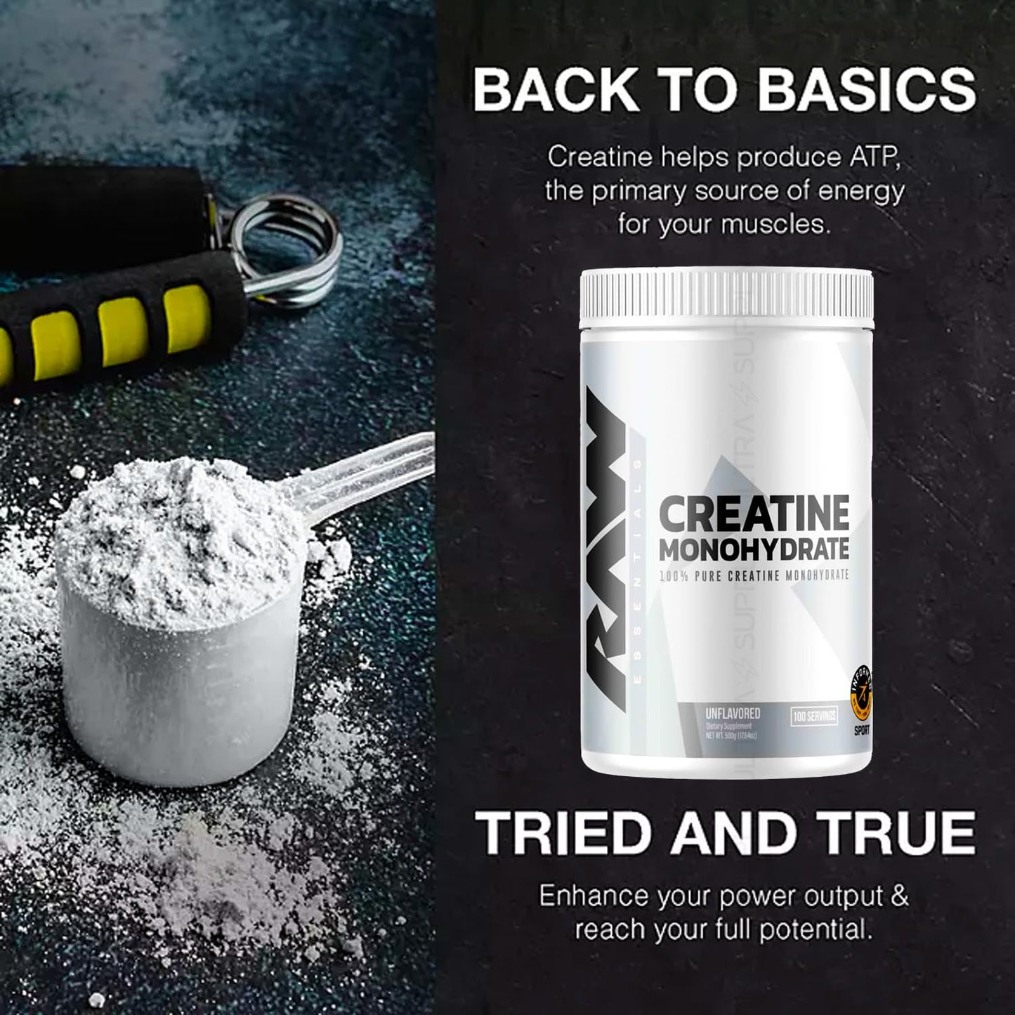 Generic Raw Creatine Monohydrate Powder, 18