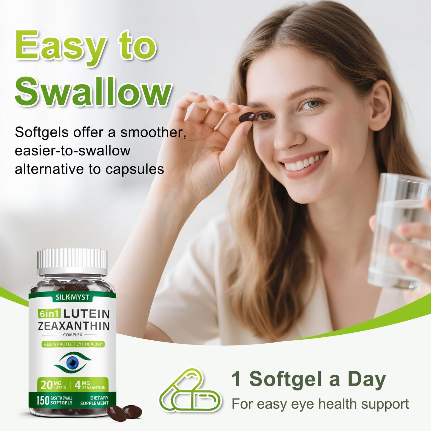 SILKMYST Lutein and Zeaxanthin Softgels 150
