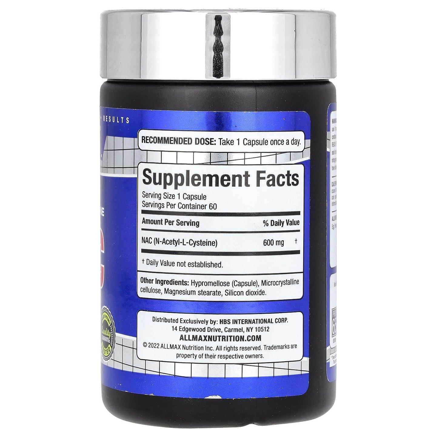 ALLMAX NAC 600 mg Capsule, 60 Veggie Caps