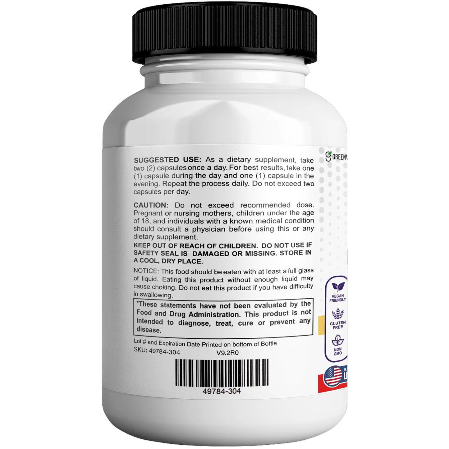 GREENVIFY Balloon Lean Max Maximum Strength Dietary Supplement 60 Capsules