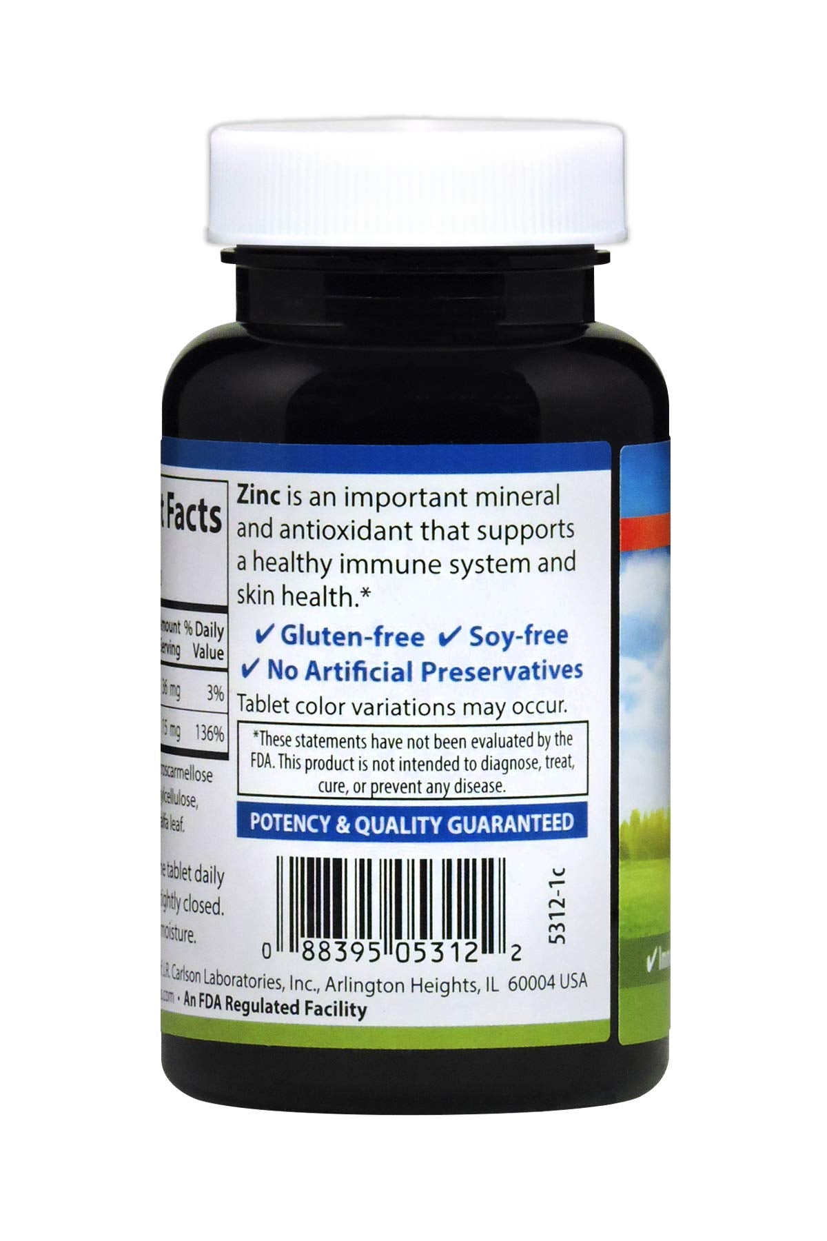 Carlson Zinc Tablet 250 Tablets