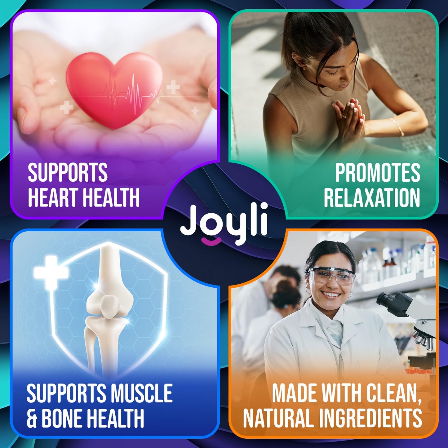 JOYLI Nutrition Magnesium Glycinate Gummies 500mg, 60 Count