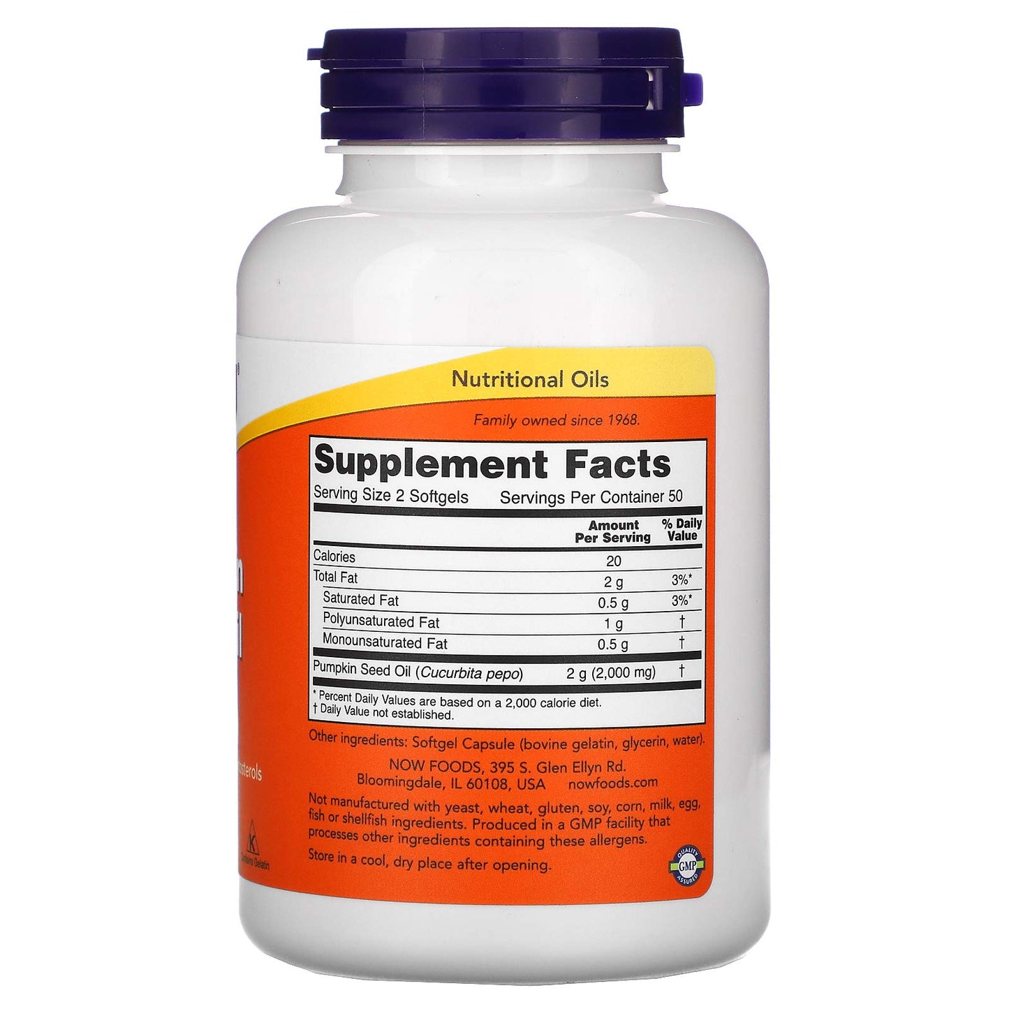 NOW Foods Pumpkin Seed Oil Softgels 200