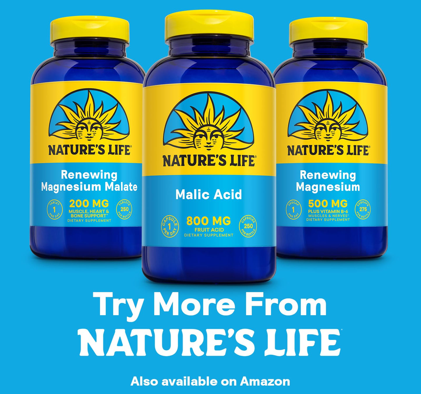 Nature's Life Malic Acid 800 mg Capsule, 250 Count