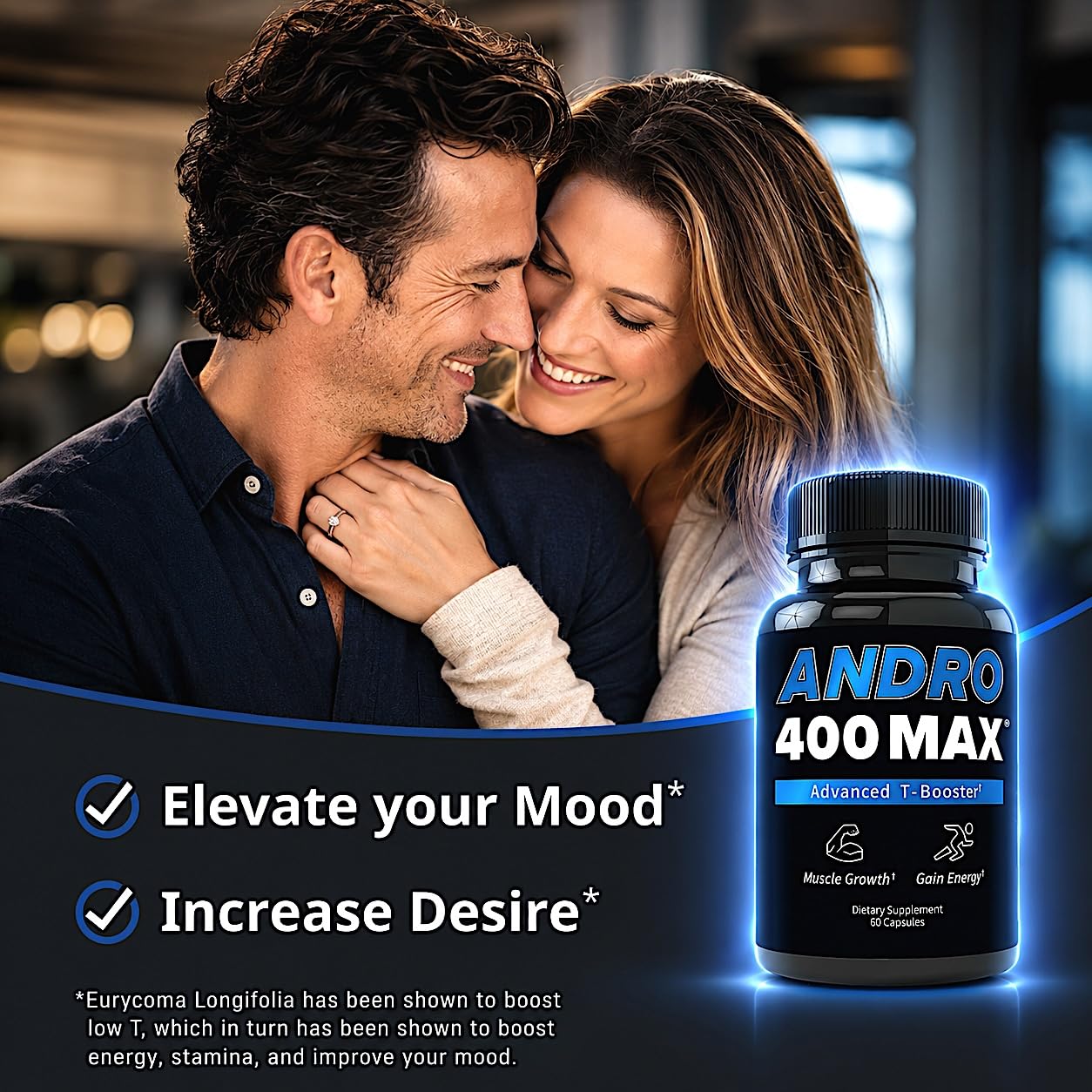 Andro400 Max Advanced T-Support & Nitric Oxide Booster 60 Capsules