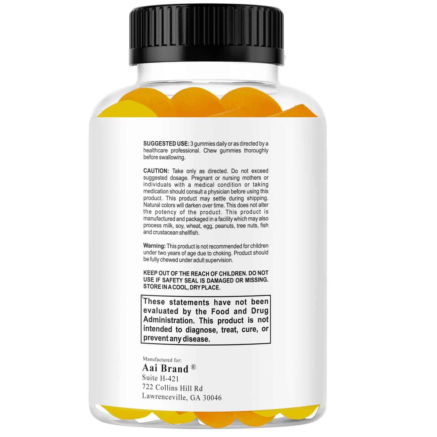 Celebrity LifeStyle Product Brain Support Focus Omega-3 Gummy Vitamin for Kids and Teens, 60 Count