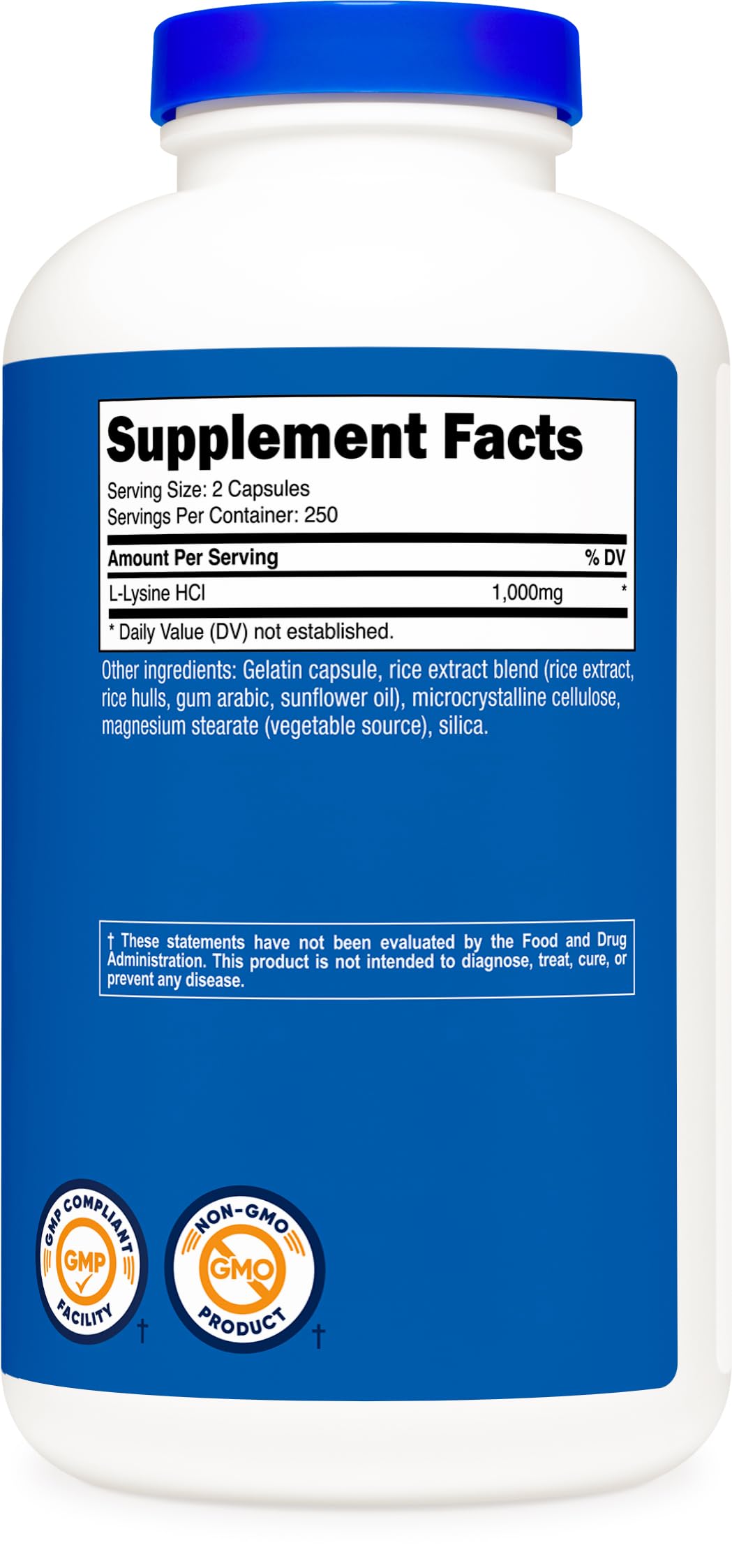 Nutricost L-Lysine (1000mg) 500 Capsules