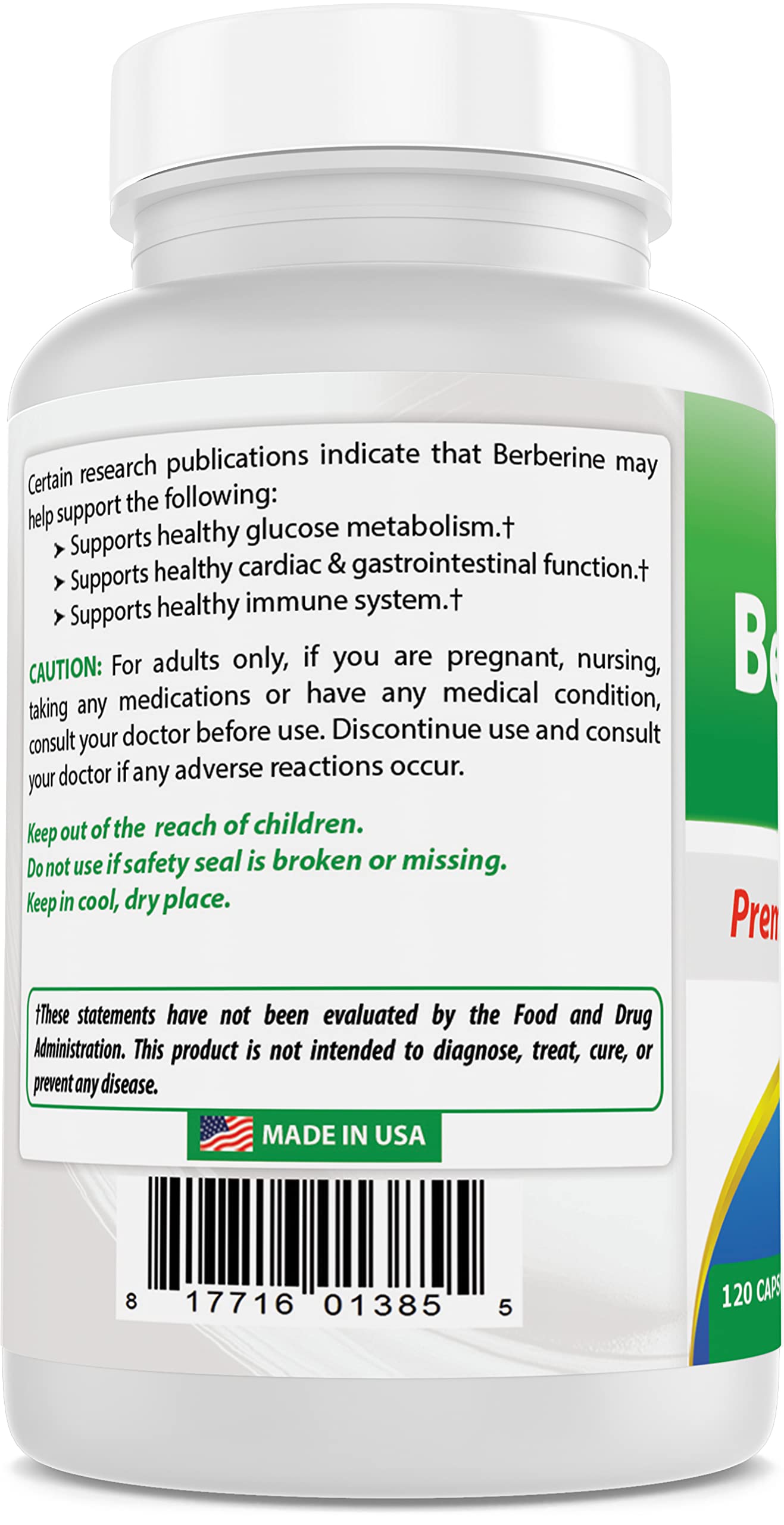 Best Naturals Berberine Plus 1000 mg/Serving 360 Capsules
