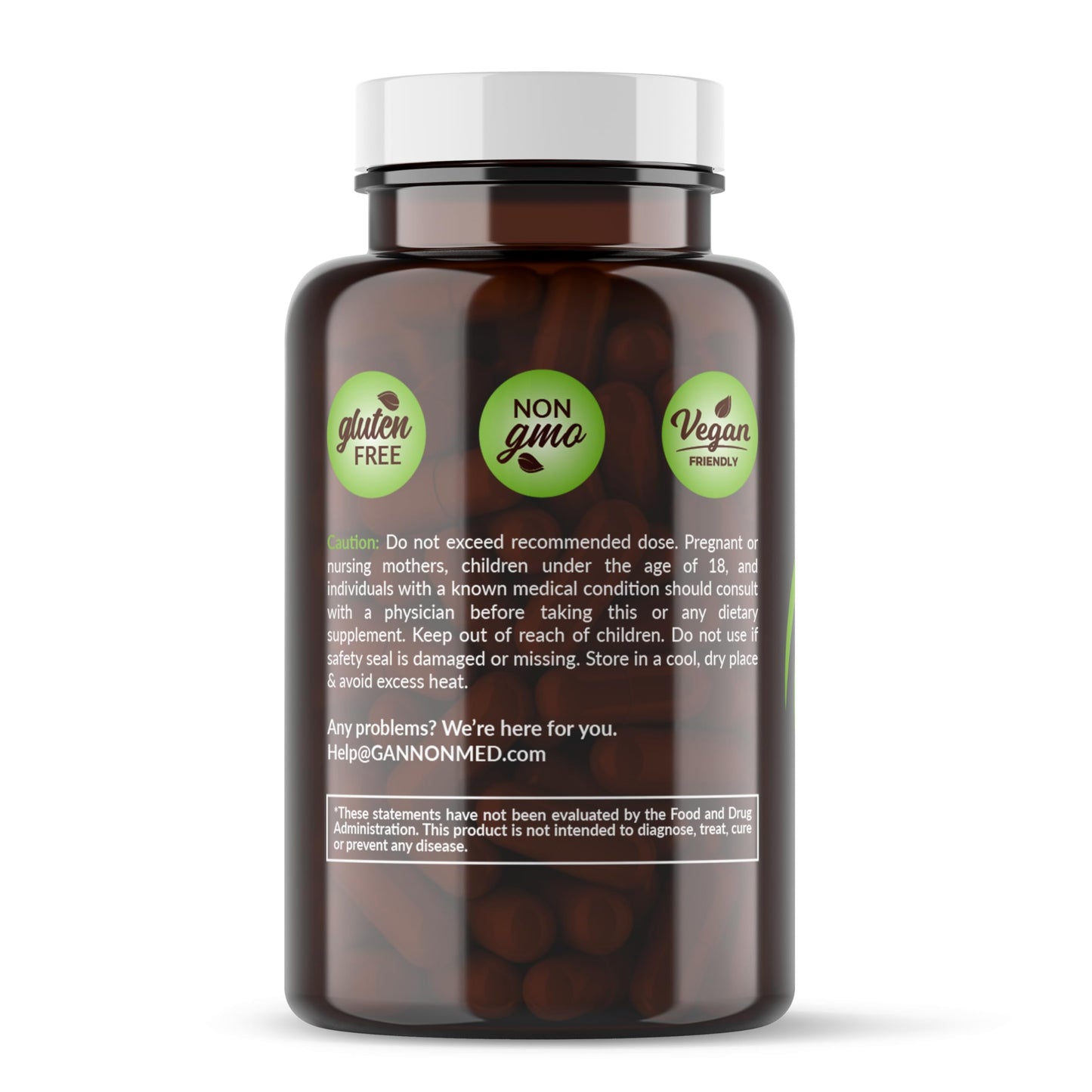 GANNON MED Chelated Zinc 50mg Capsules with Vitamin C 800mg and Echinacea 600mg, Immune Garden, 100 Count