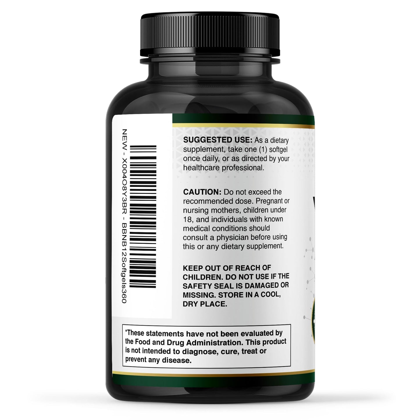Built by Nature Vitamin B12 1000 mcg Methylcobalamin Softgels 360 Count